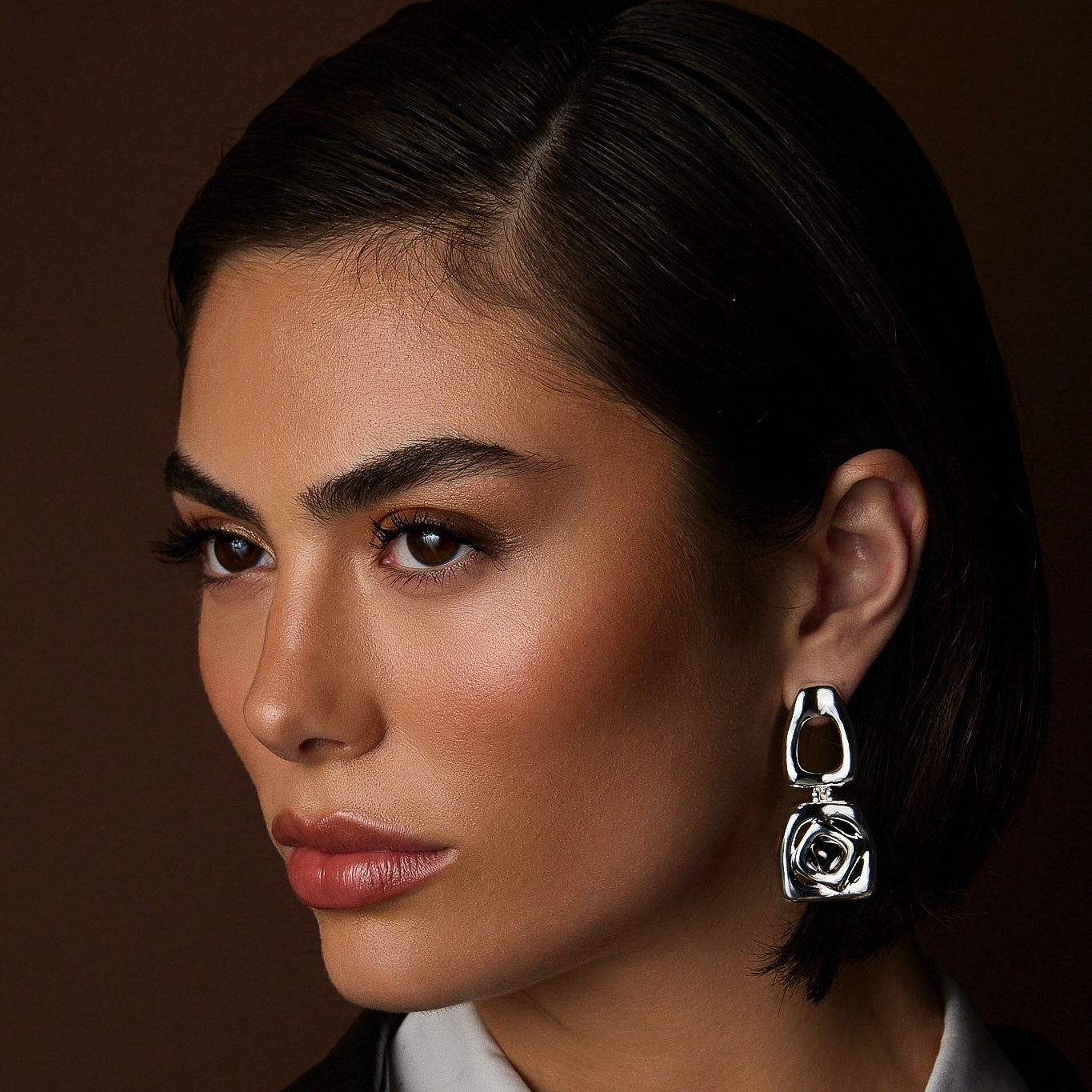 BRAVE BIG EARRING | SILVER PLATED | UNSTOPPABLE COLLECTION | BRAINSTORM JEWELRY