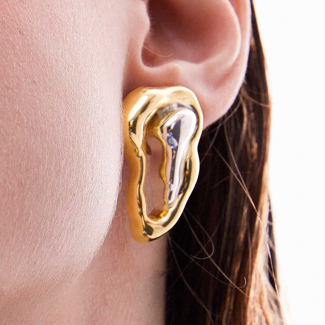 AUTHENTIC SMALL EARRING | 18k GOLD PLATED | UNSTOPPABLE COLLECTION | BRAINSTORM JEWELRY