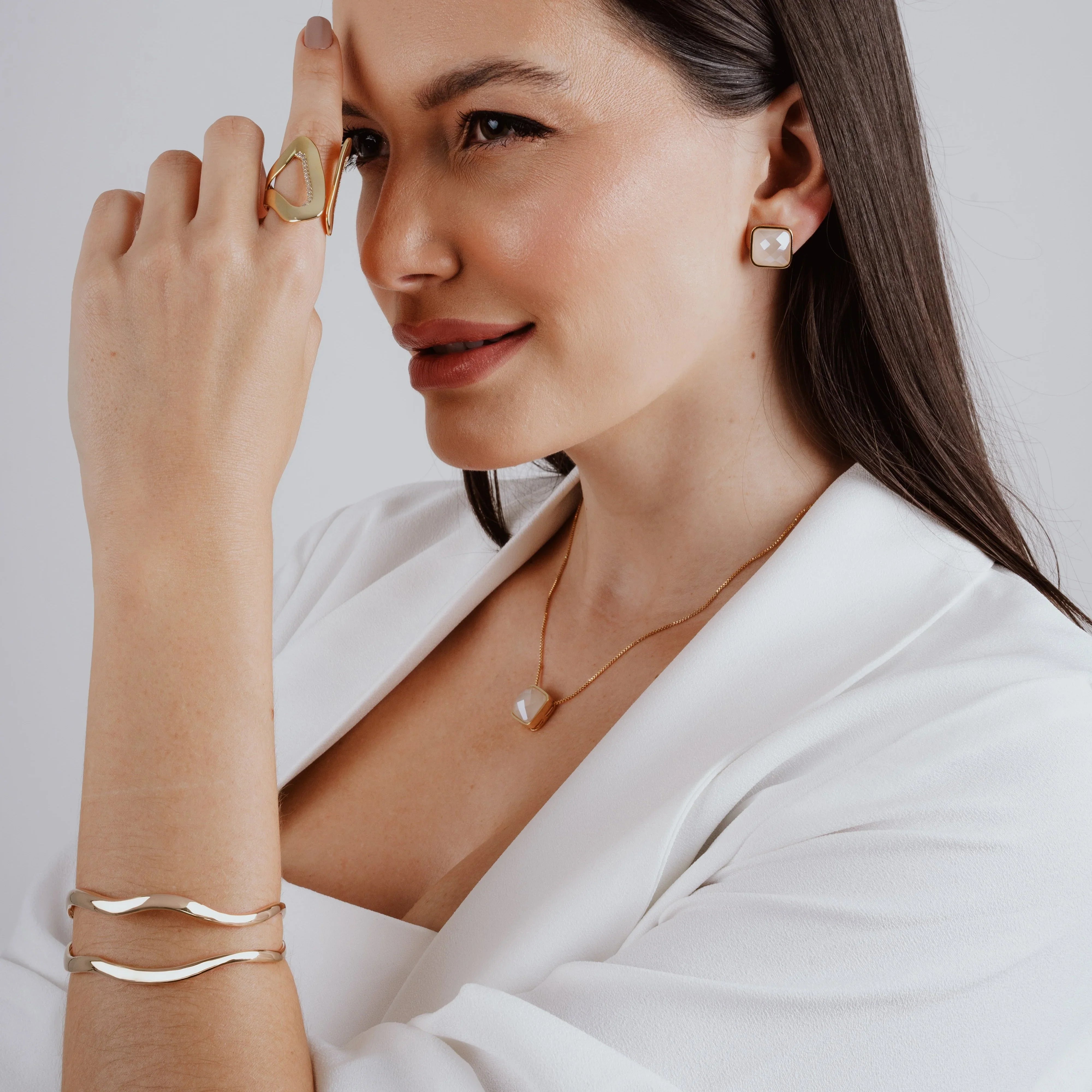 ZIRCONIA MERRY KISS RING | GOLD PLATED | SHINE BRIGHT | BRAINSTORM JEWELRY - Brainstorm Jewelry