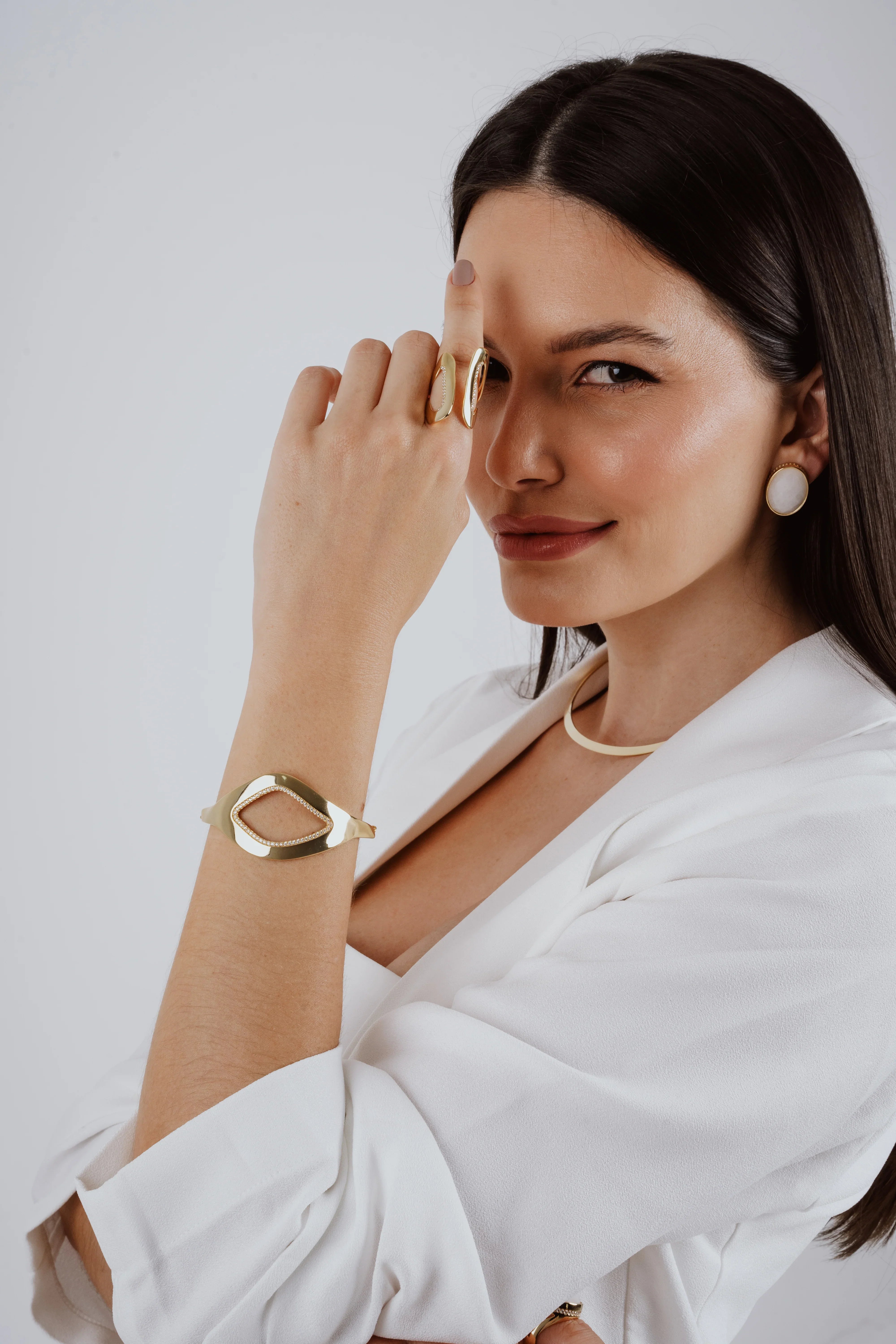 ZIRCONIA MERRY KISS RING | GOLD PLATED | SHINE BRIGHT | BRAINSTORM JEWELRY - Brainstorm Jewelry