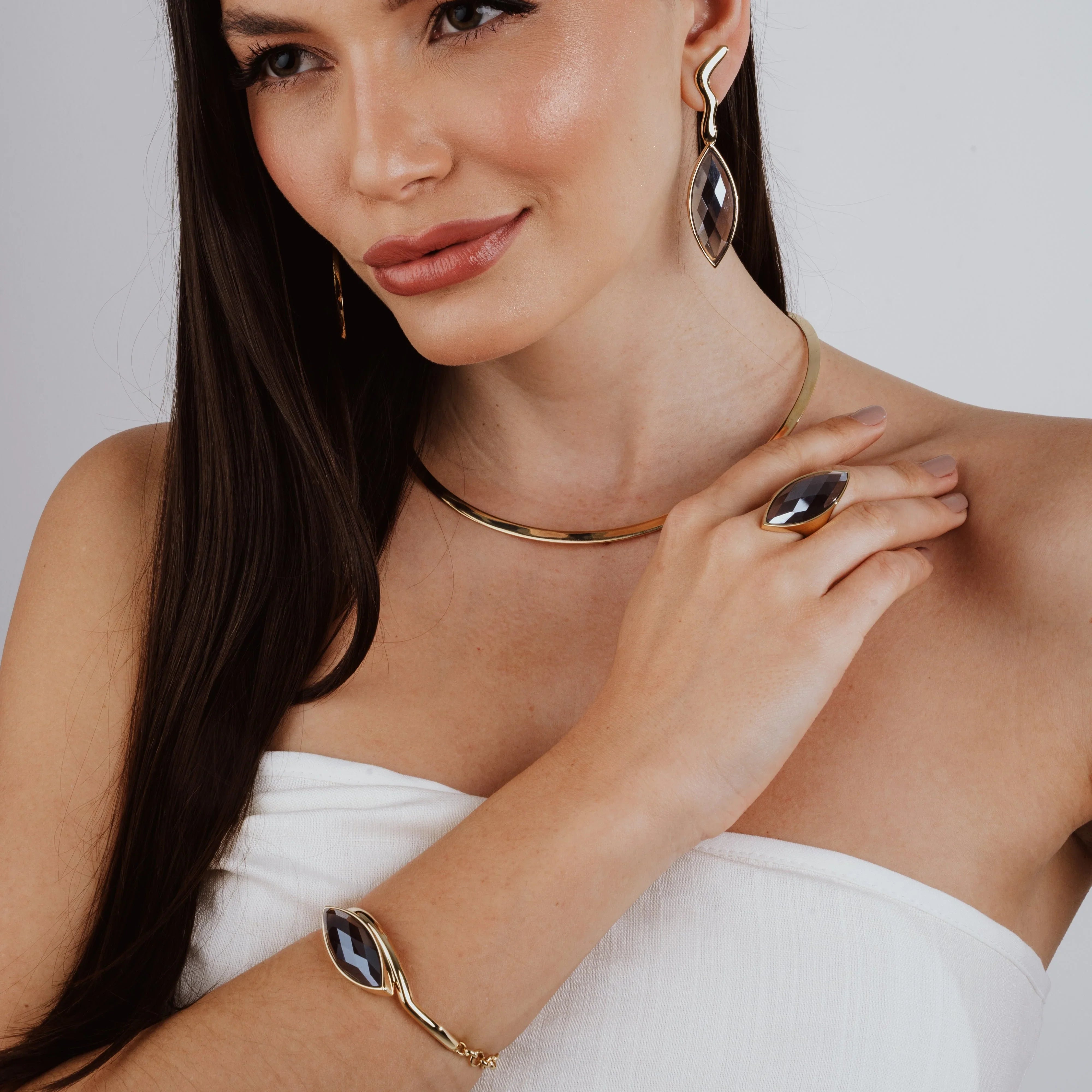 OBSIDIAN STARLIGHT BRACELET | GOLD PLATED | SHINE BRIGHT | BRAINSTORM JEWELRY - Brainstorm Jewelry