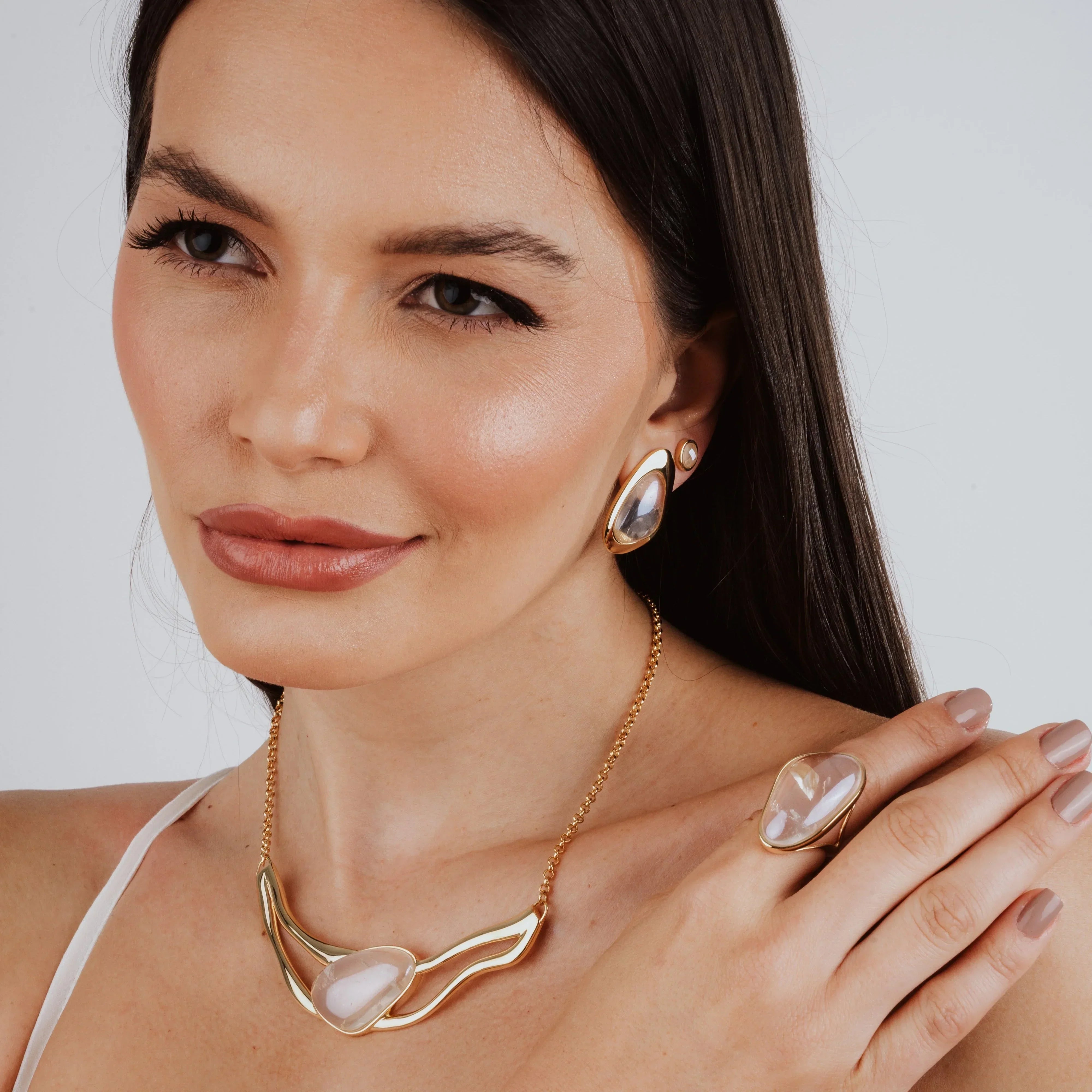 ROCKY CRYSTAL SANTA'S SECRET NECKLACE | GOLD PLATED | SHINE BRIGHT | BRAINSTORM JEWELRY - Brainstorm Jewelry