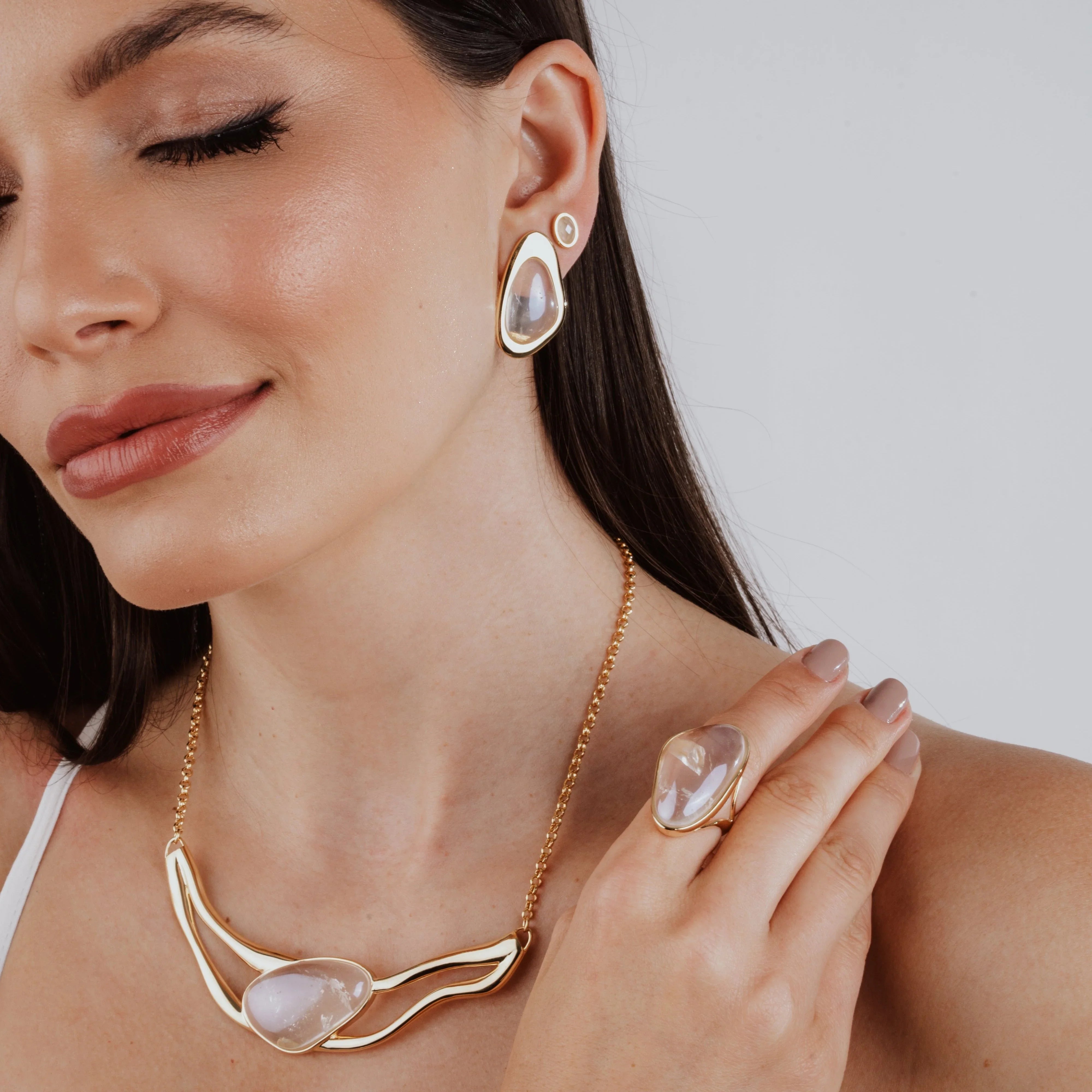 ROCKY CRYSTAL SANTA'S SECRET RING | GOLD PLATED | SHINE BRIGHT | BRAINSTORM JEWELRY - Brainstorm Jewelry