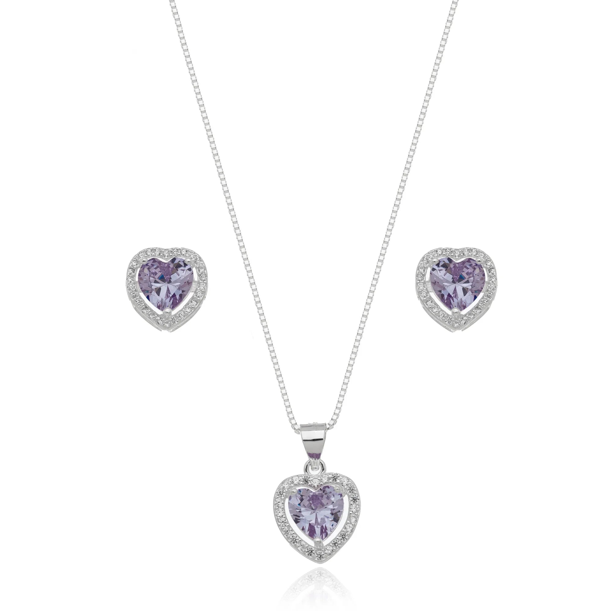 PURPLE HEART EARRING | SILVER | ETERNAL LOVE| BRAINSTORM JEWELRY - Brainstorm Jewelry