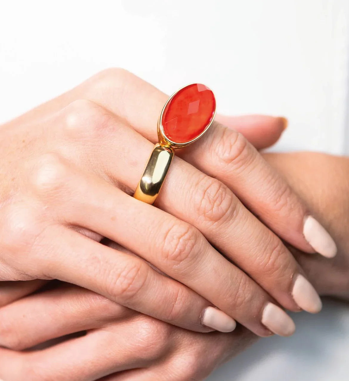 RED ROCK CRYSTAL SOLARA RING | NEW RADIANT RANGE | BRAINSTORM JEWELRY - Brainstorm Jewelry