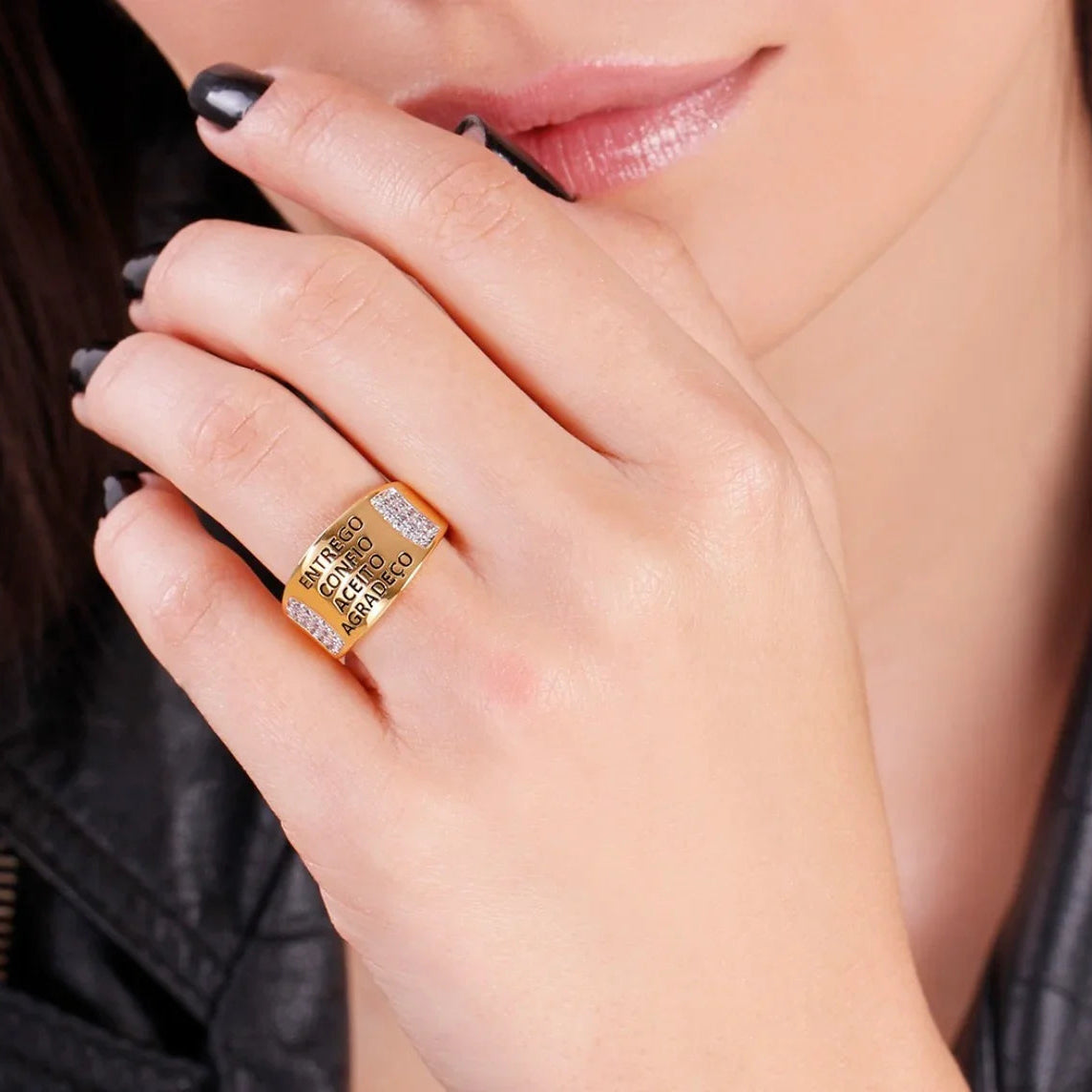 THANKFULL RING | GOLD PLATED | OPULENCE | BRAINSTORM JEWELRY - Brainstorm Jewelry