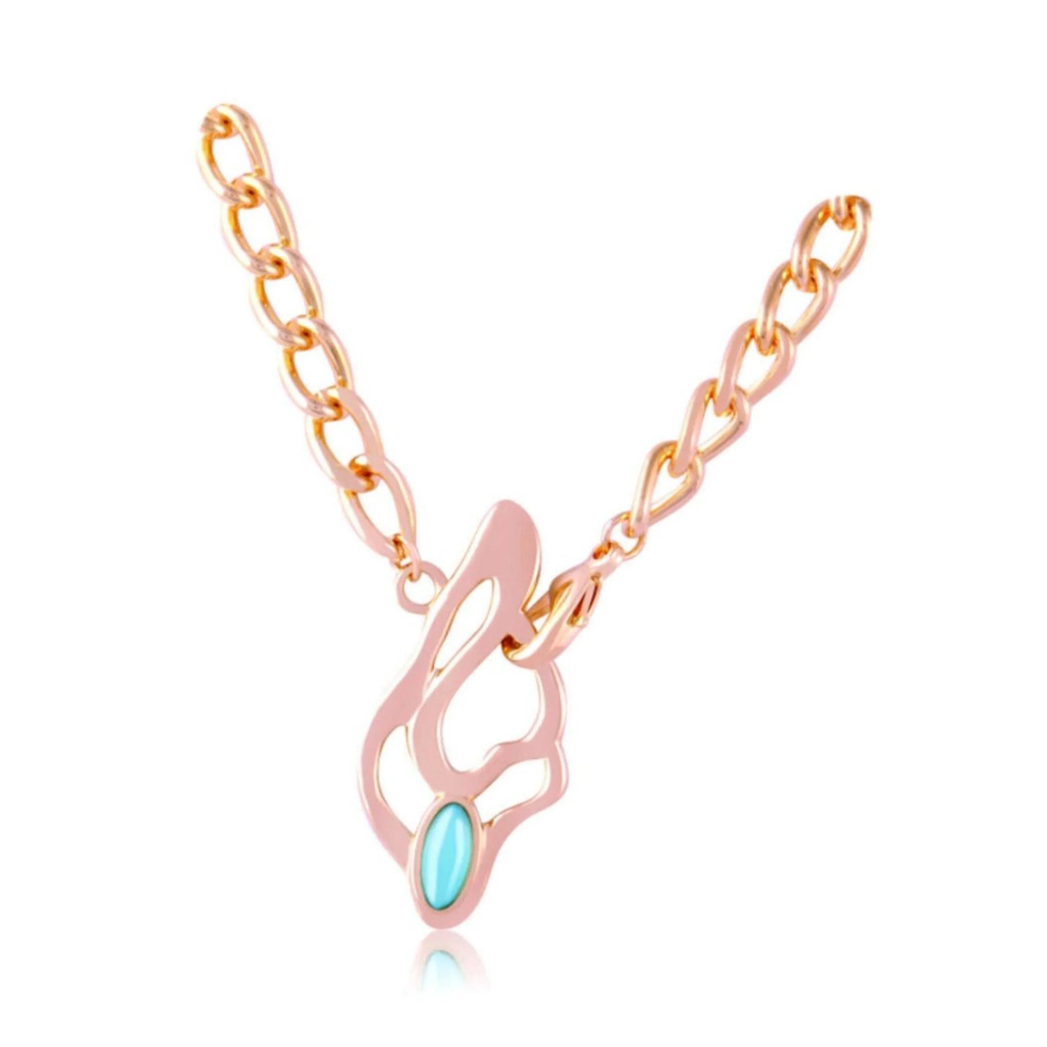 AQUAMARINE WAVECREST NECKLACE | GOLD PLATED | NYFW | BRAINSTORM JEWELRY - Brainstorm Jewelry