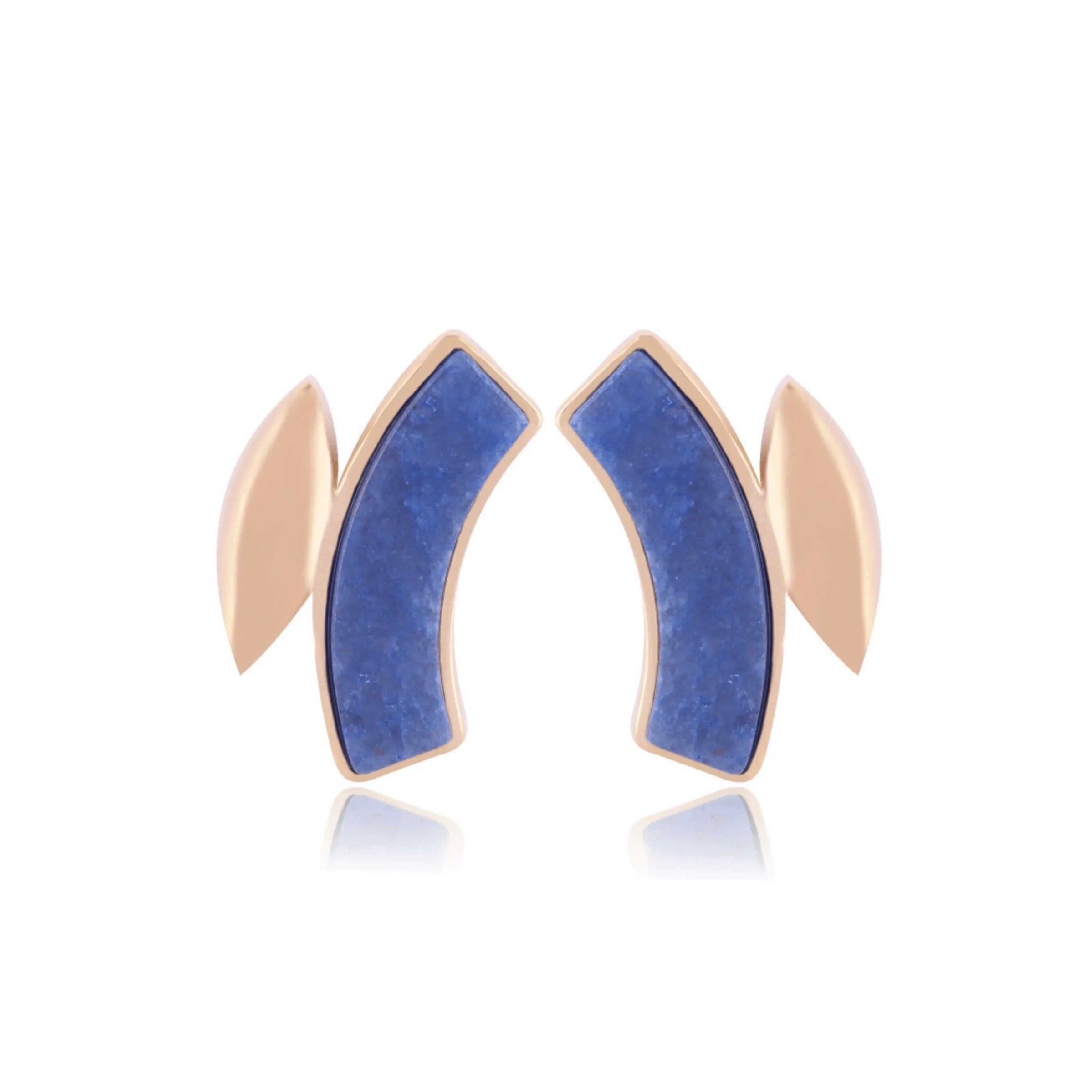 ANIL QUARTZ STON EARRING | GOLD PLATED | OPULENCE | BRAINSTORM JEWELRY - Brainstorm Jewelry