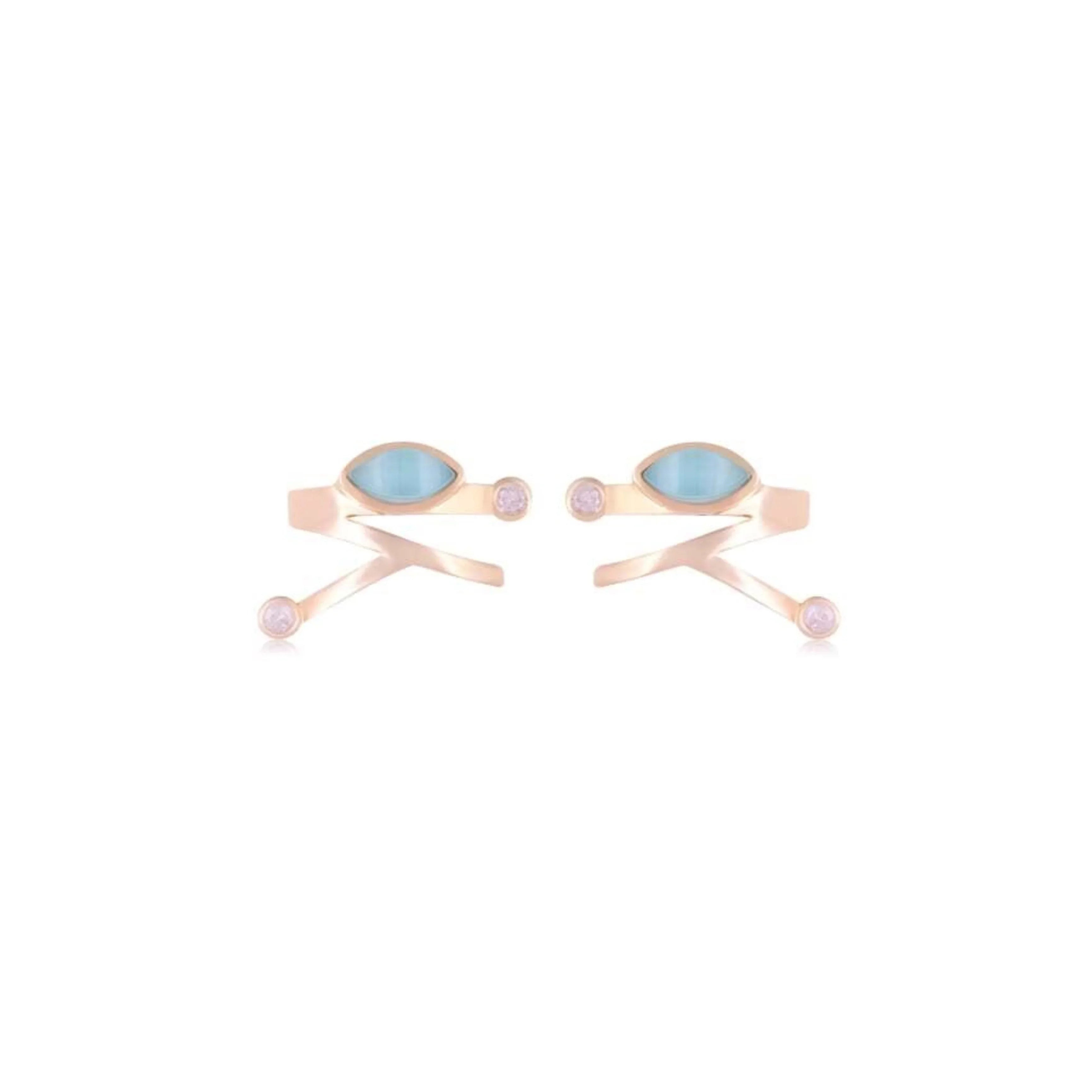 BLUE SKY BLAZE EARRING | GOLD PLATED | NEW RADIANT RANGE | BRAINSTORM JEWELRY - Brainstorm Jewelry
