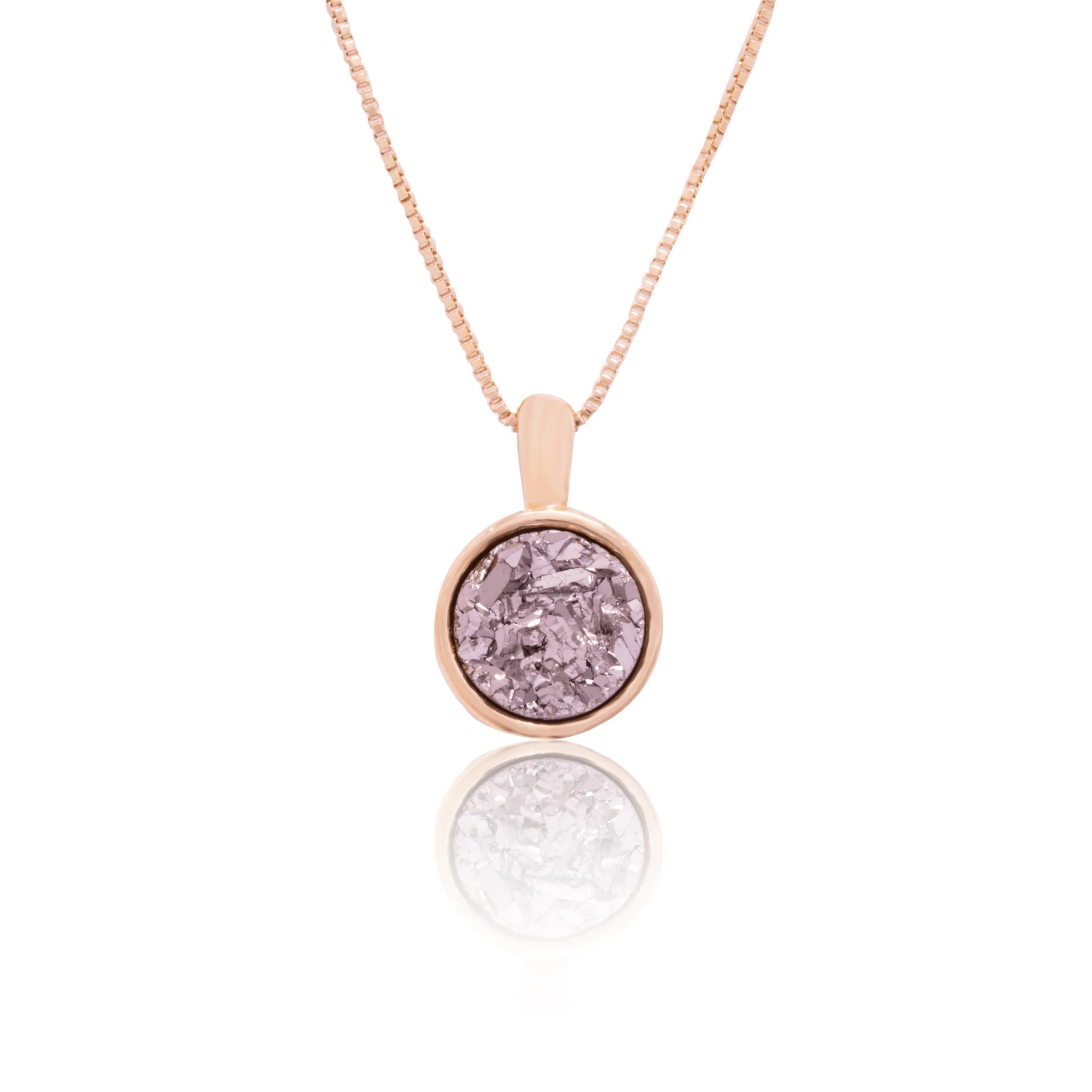 PLATINUM DRUSE ETHEREAL NECKLACE | GOLD PLATED | MINIMALIST | BRAINSTORM JEWELRY - Brainstorm Jewelry