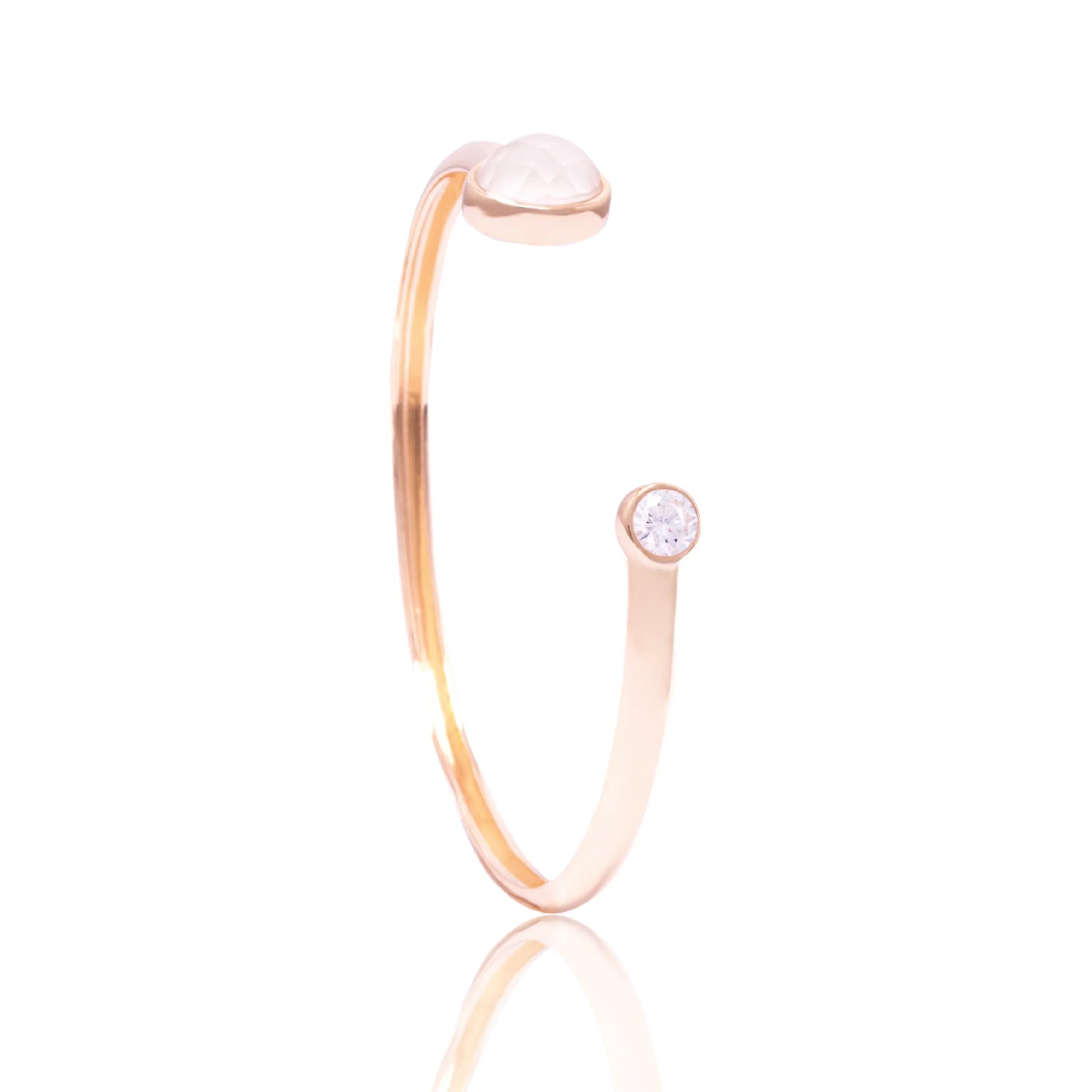 ARAGONITE QUARTZ GLOW BRACELET | GOLD PLATED | MINIMALIST | BRAINSTORM JEWELRY - Brainstorm Jewelry