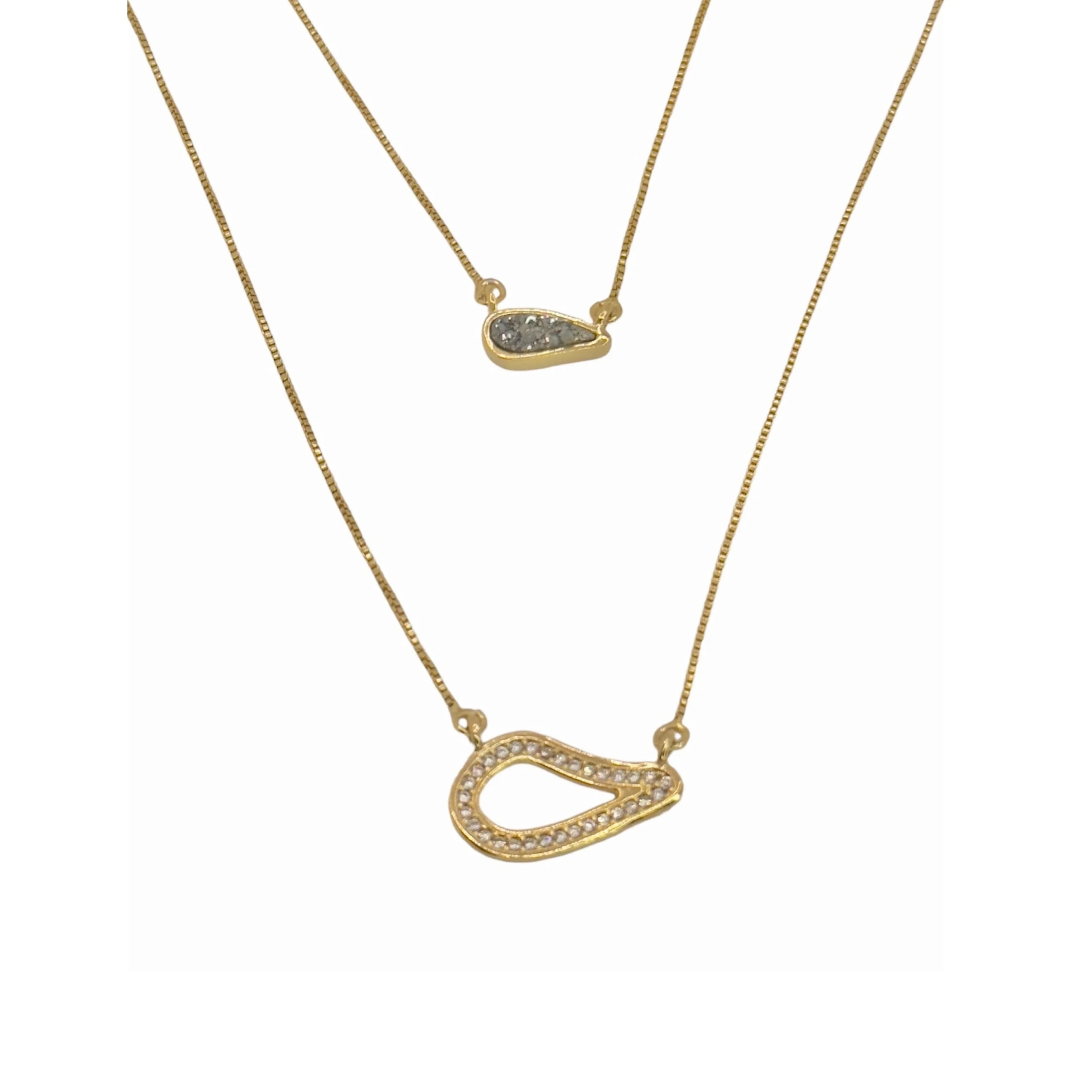 TITANIUM DRUSE SPARK NECKLACE | GOLD PLATED | NEW RADIANT RANGE| BRAINSTORM JEWELRY - Brainstorm Jewelry