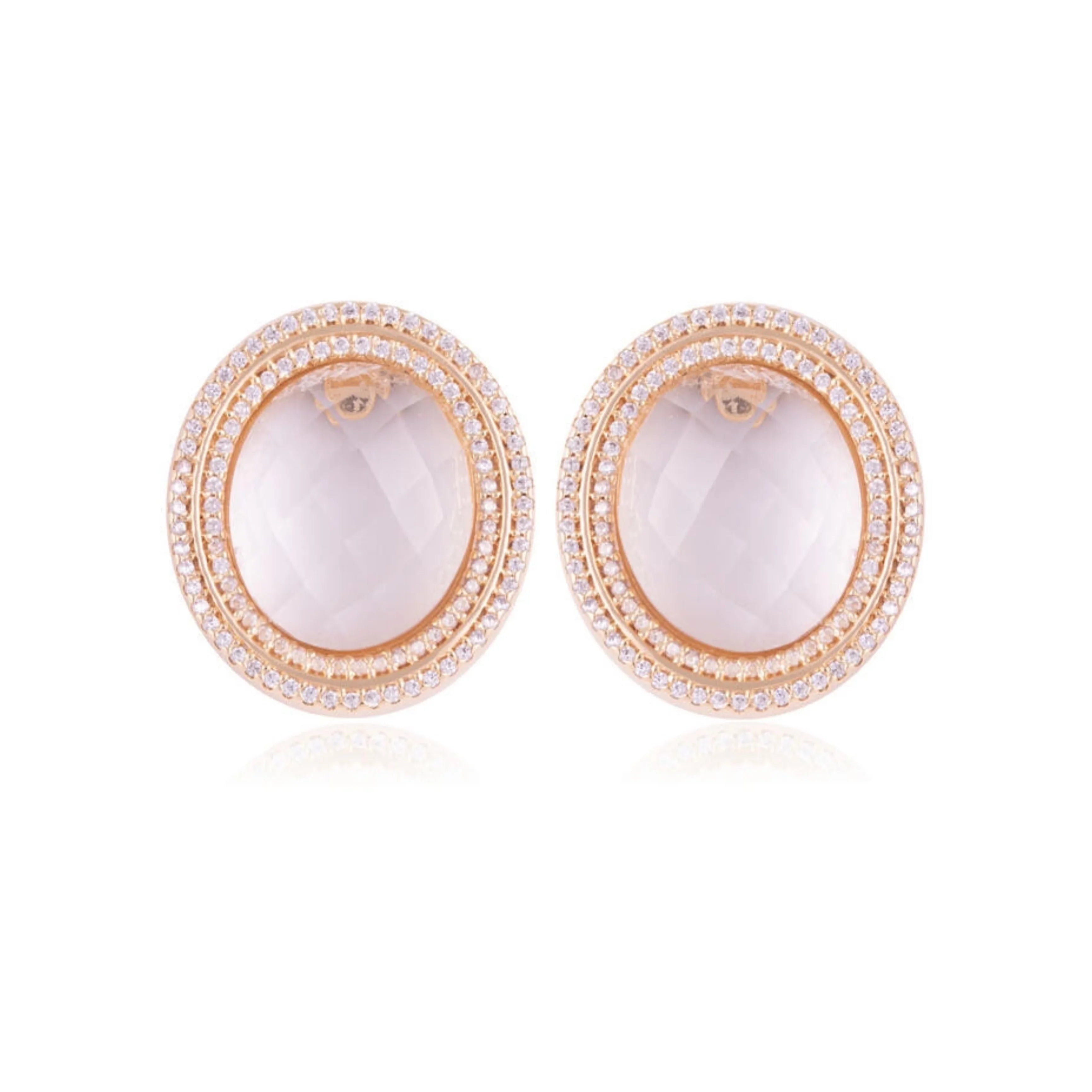 ROCKY CRYSTAL GREENWICH EARRING - GOLD PLATED | NYFW | BRAINSTORM JEWELRY - Brainstorm Jewelry