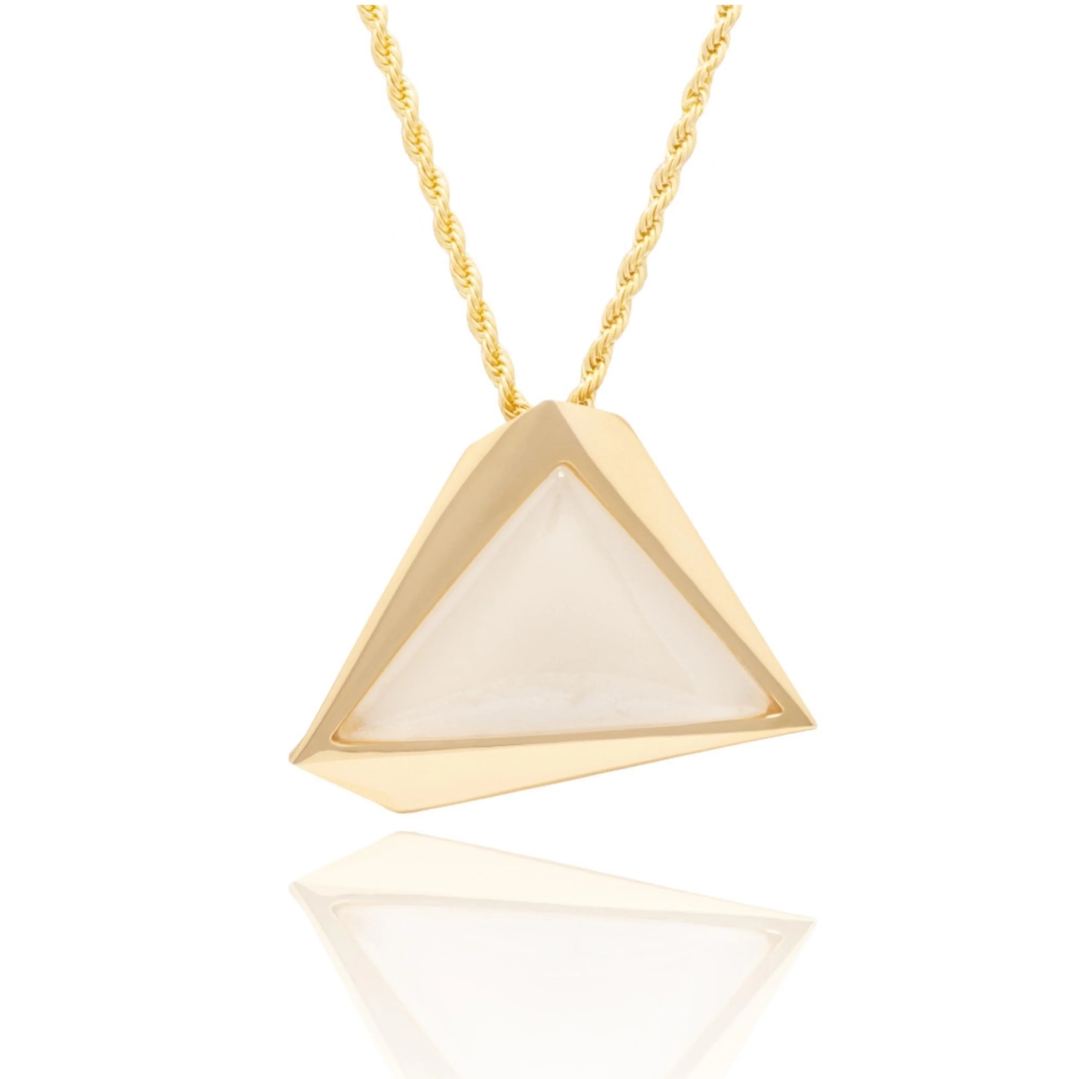 MILKY QUARTZ FIFTH AVENUE NECKLACE | GOLD PLATED | NYFW | BRAINSTORM JEWELRY - Brainstorm Jewelry