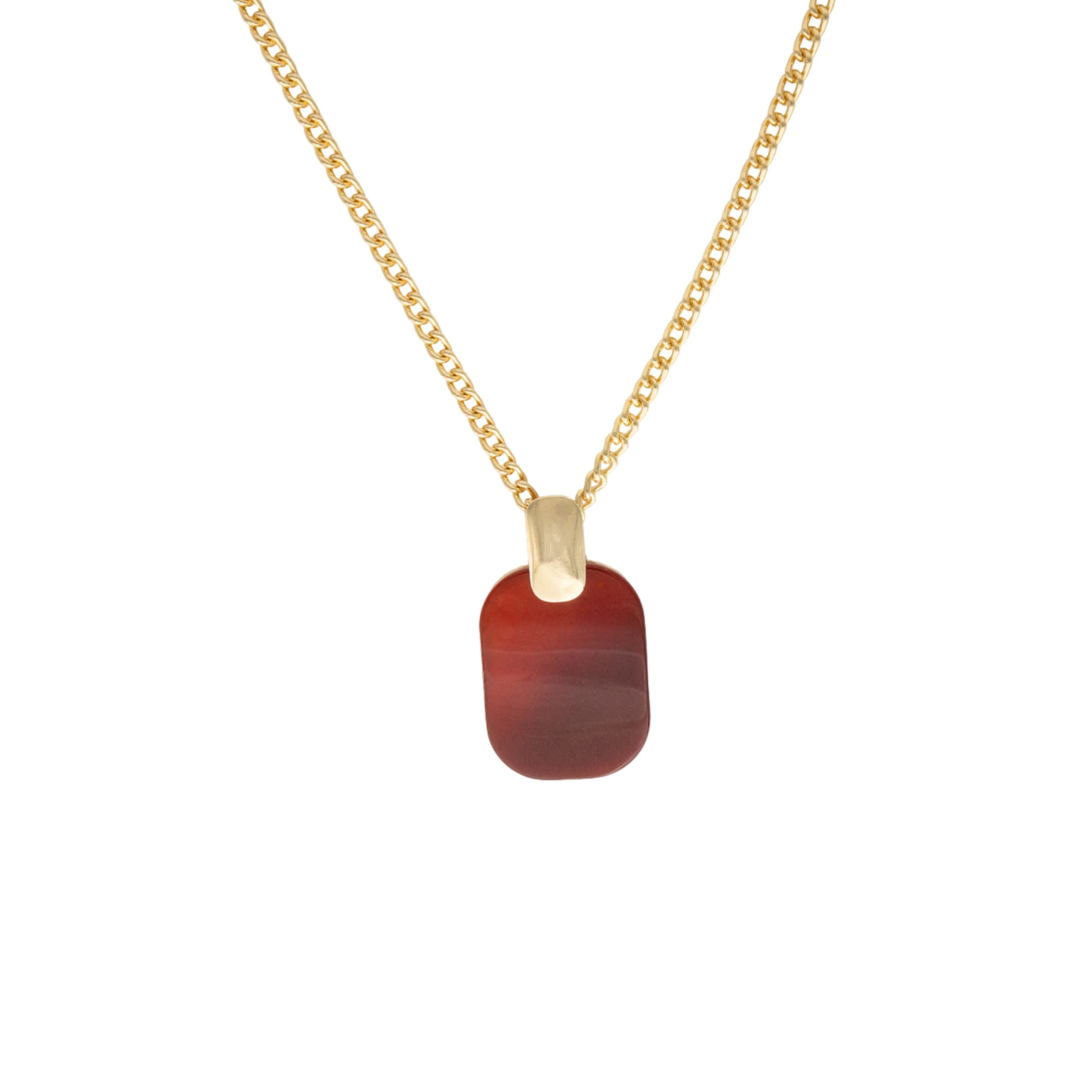 RED AGATE SCARLET STREETS NECKLACE | GOLD PLATED | NYFW | BRAINSTORM JEWELRY - Brainstorm Jewelry