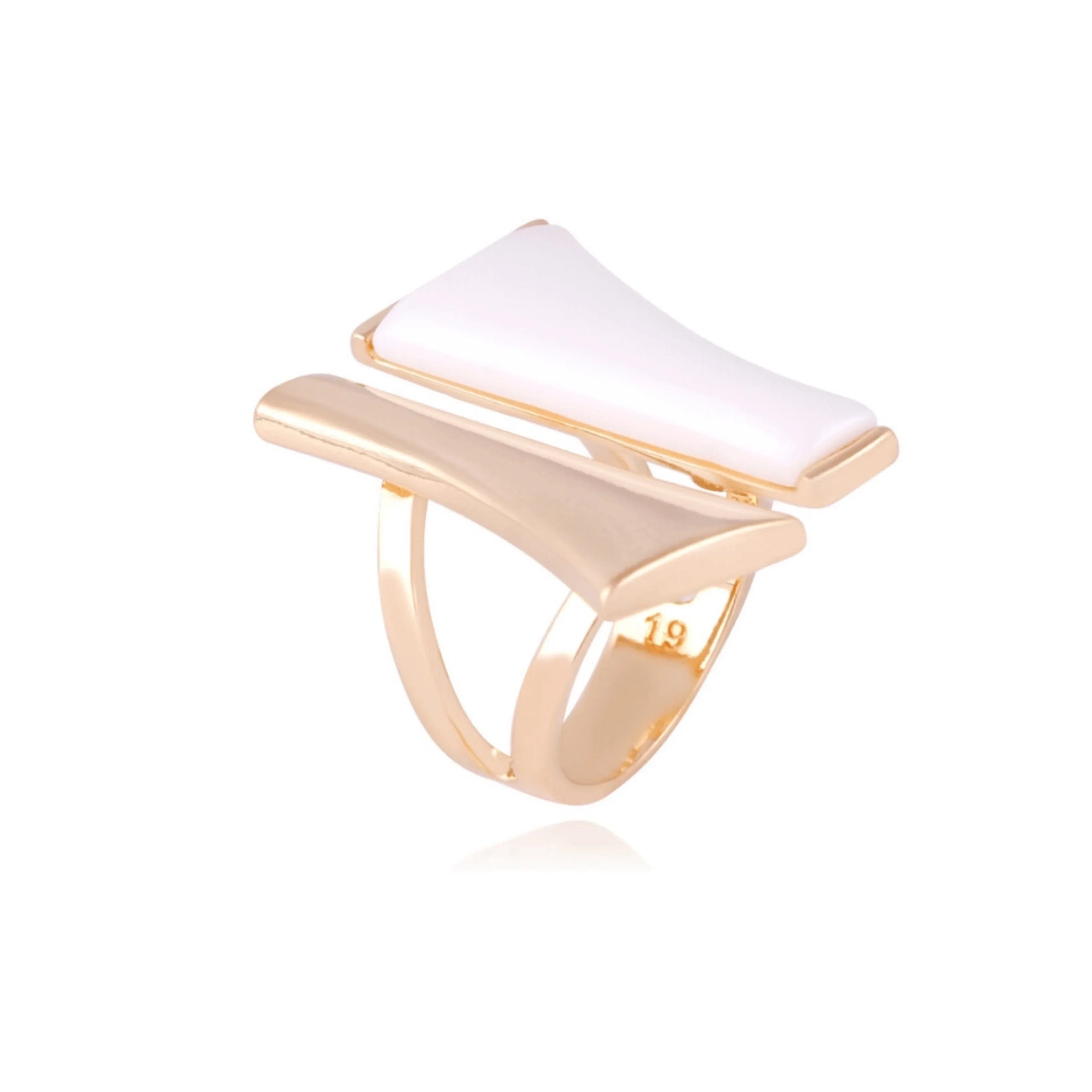 PORCELAIN EAST VILLAGE RING | GOLD PLATED | NYFW | BRAINSTORM JEWELRY - Brainstorm Jewelry