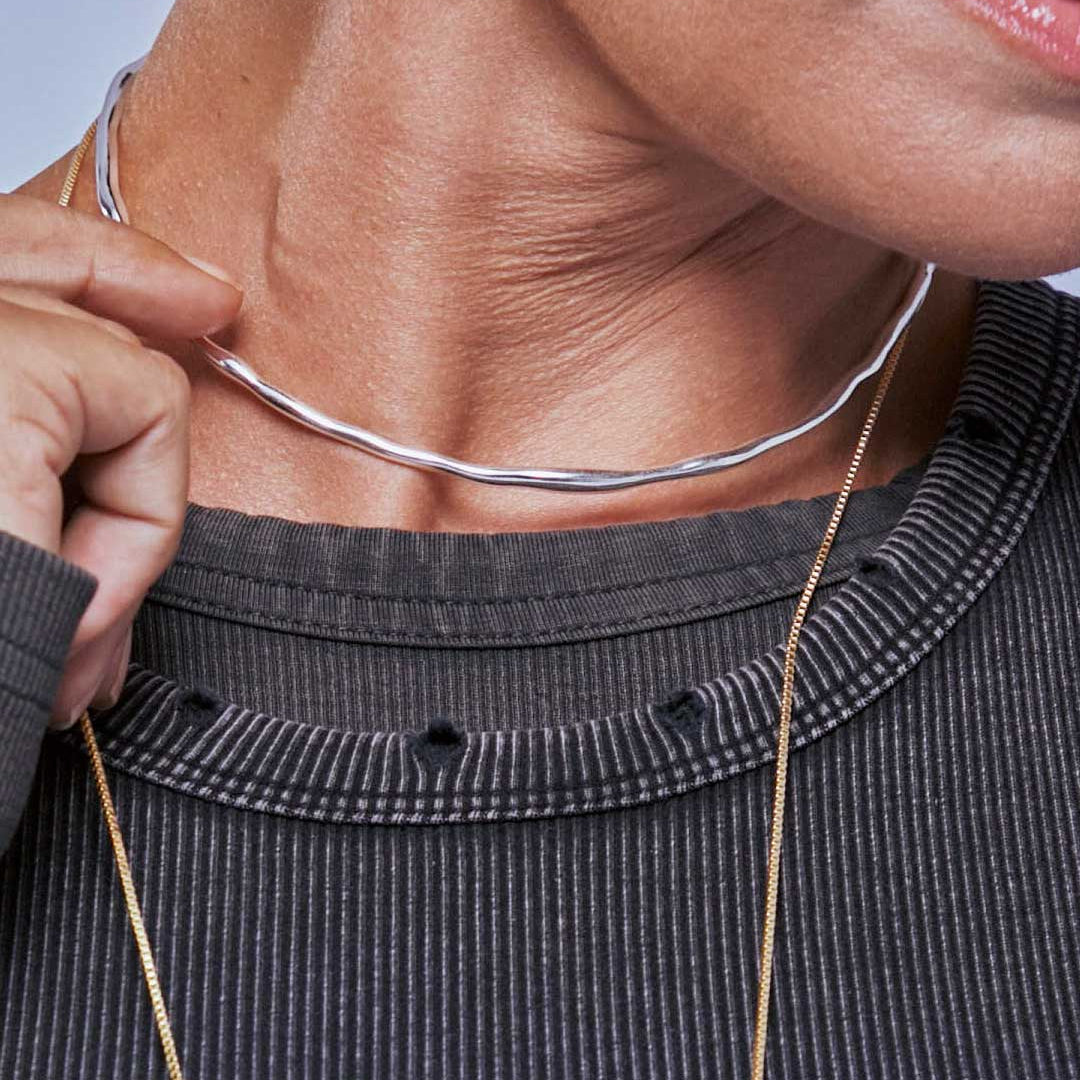 FIERCE COLLAR NECKLACE | SILVER  PLATED | UNSTOPPABLE COLLECTION | BRAINSTORM JEWELRY
