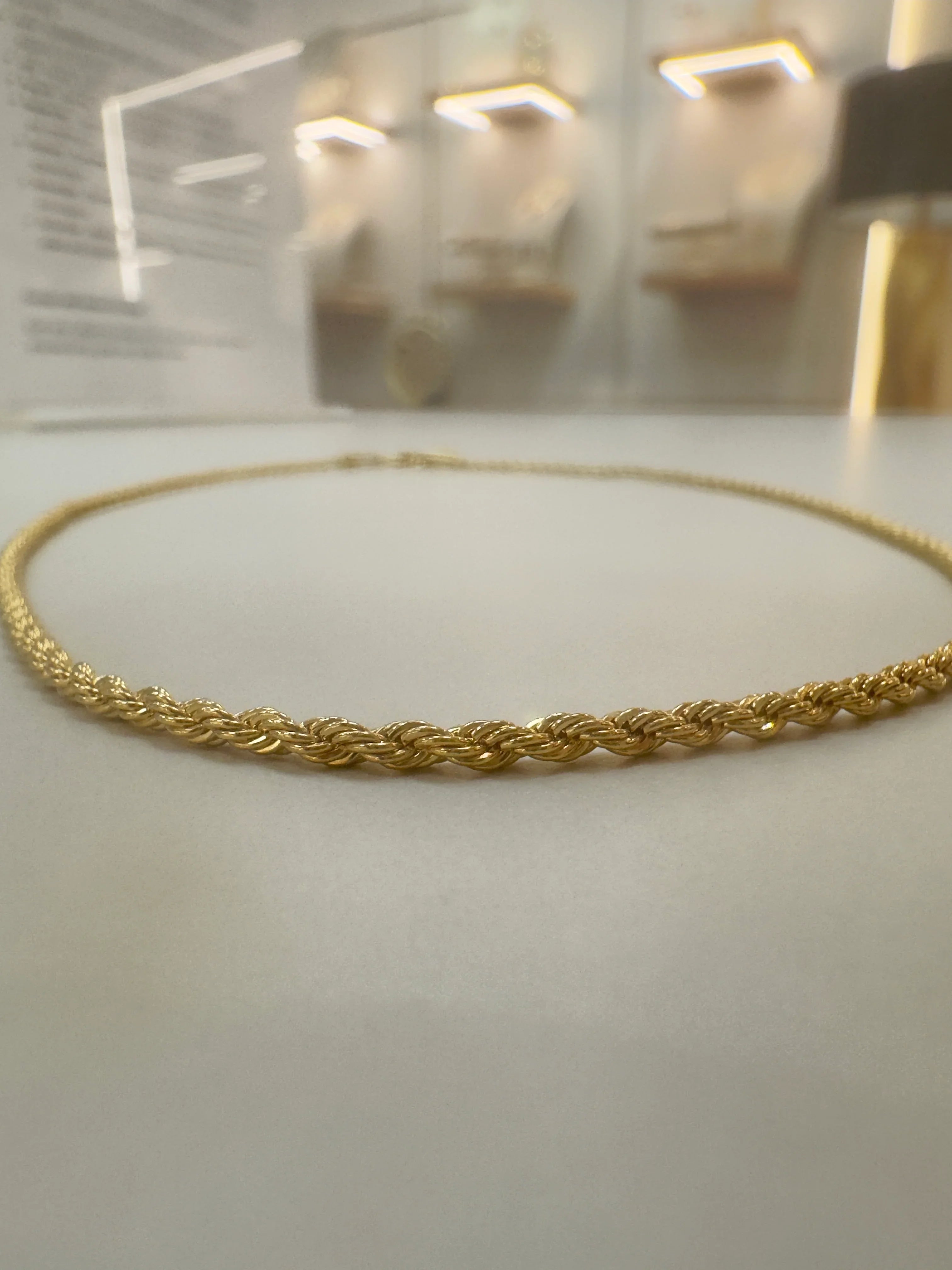 THIN GOLD-PLATED ROPE CHAIN - Brainstorm Jewelry