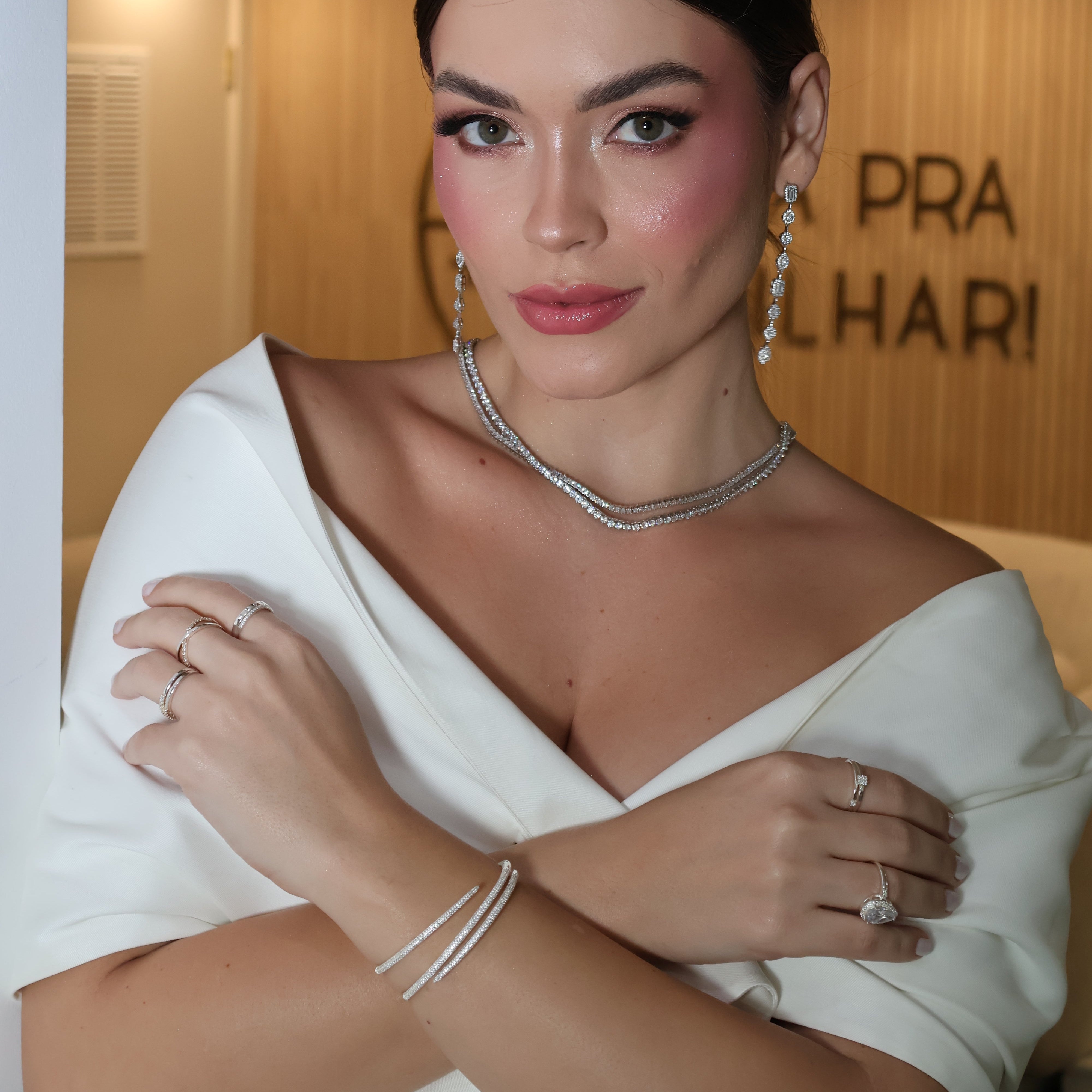 ZIRCONIA RIVIERA BELLA EARRING | SILVER | 925 QUEEN | BRAINSTORM JEWELRY