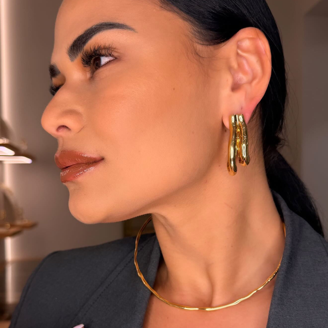 MUSE EARRING| 18K GOLD PLATED | UNSTOPPABLE COLLECTION | BRAINSTORM JEWELRY