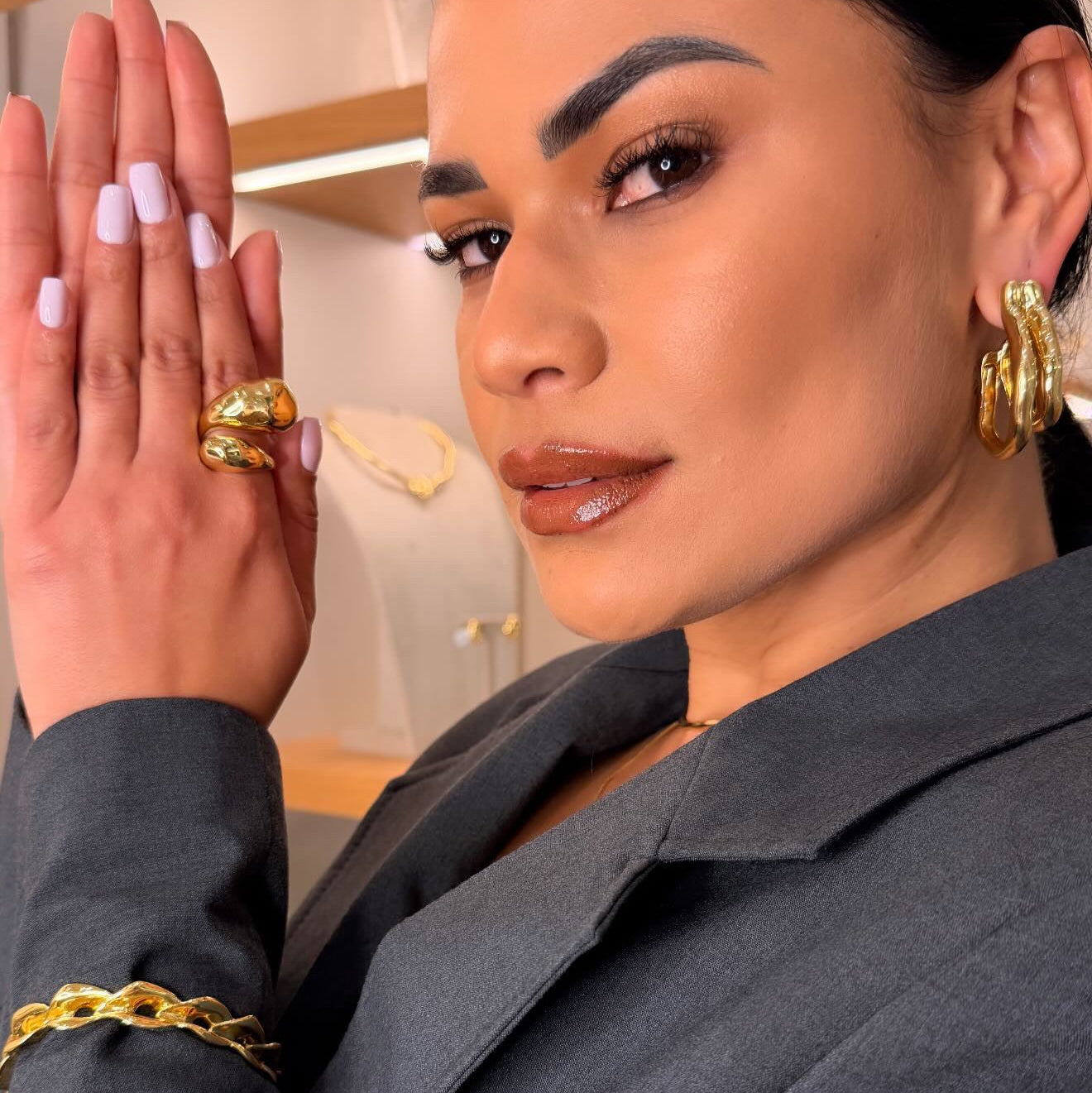 MUSE EARRING| 18K GOLD PLATED | UNSTOPPABLE COLLECTION | BRAINSTORM JEWELRY