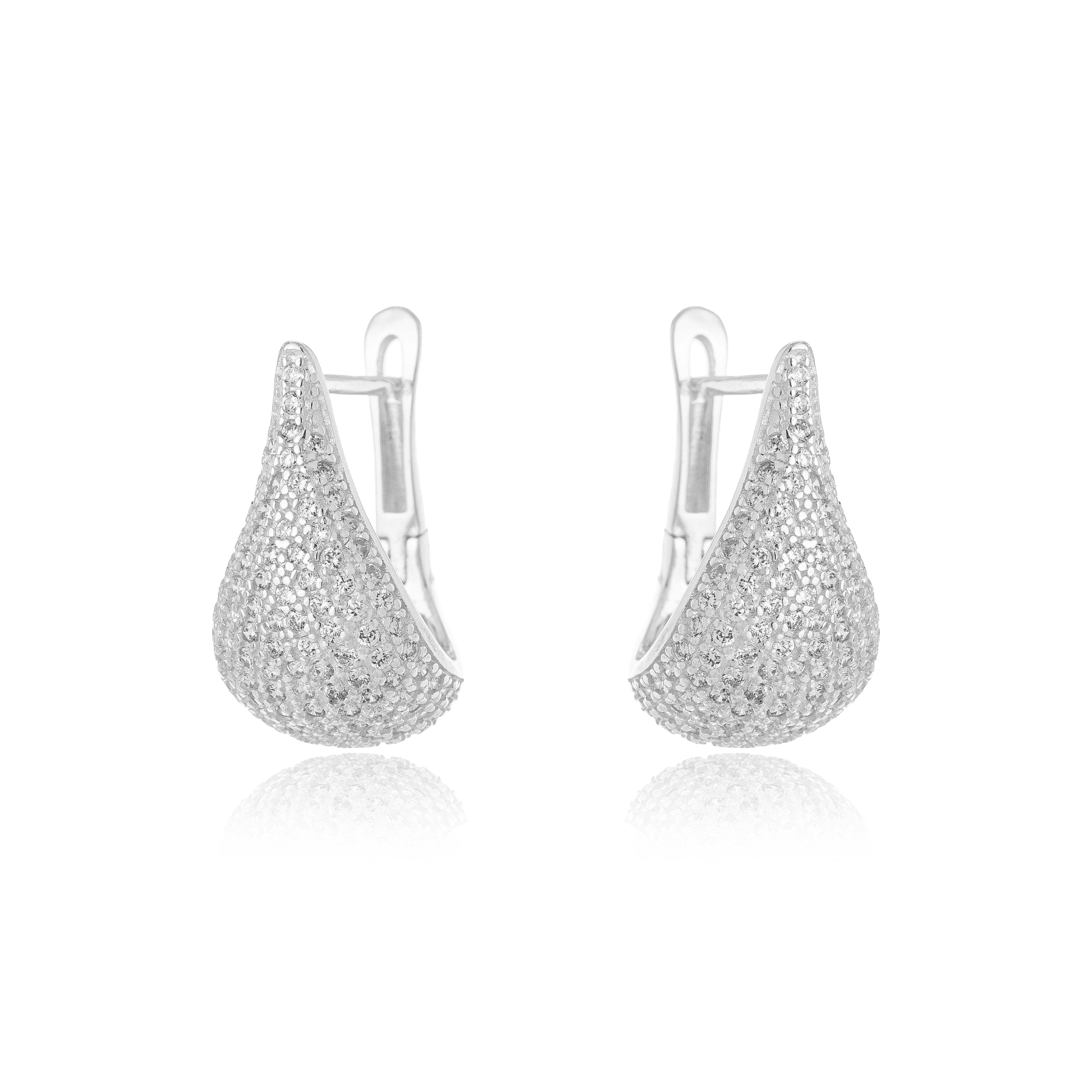 EROS DROP HOOP EARRING | SILVER | ETERNAL LOVE | BRAINSTORM JEWELRY