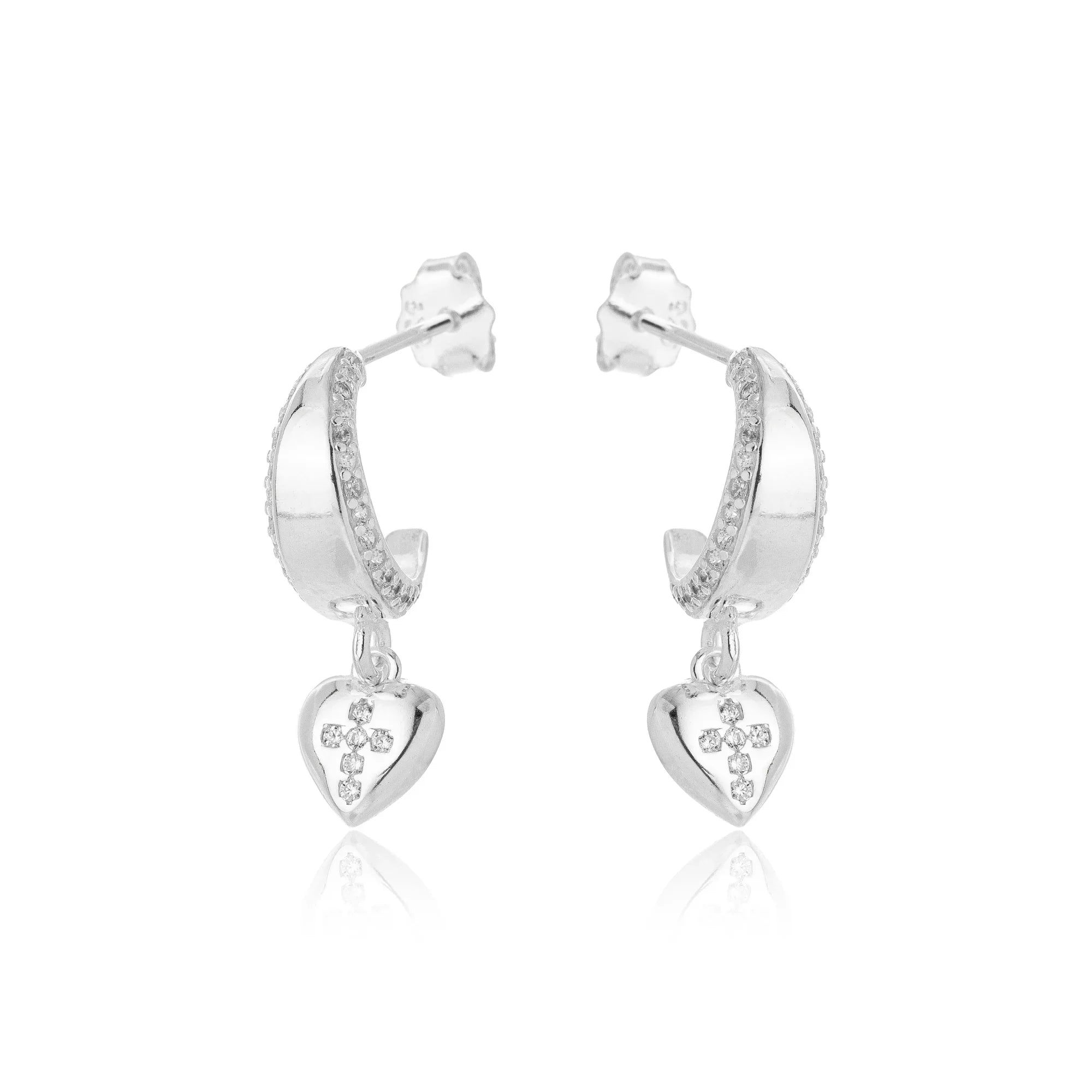 DAY HEART EARRING | SILVER | COLLECTION| BRAINSTORM JEWELRY