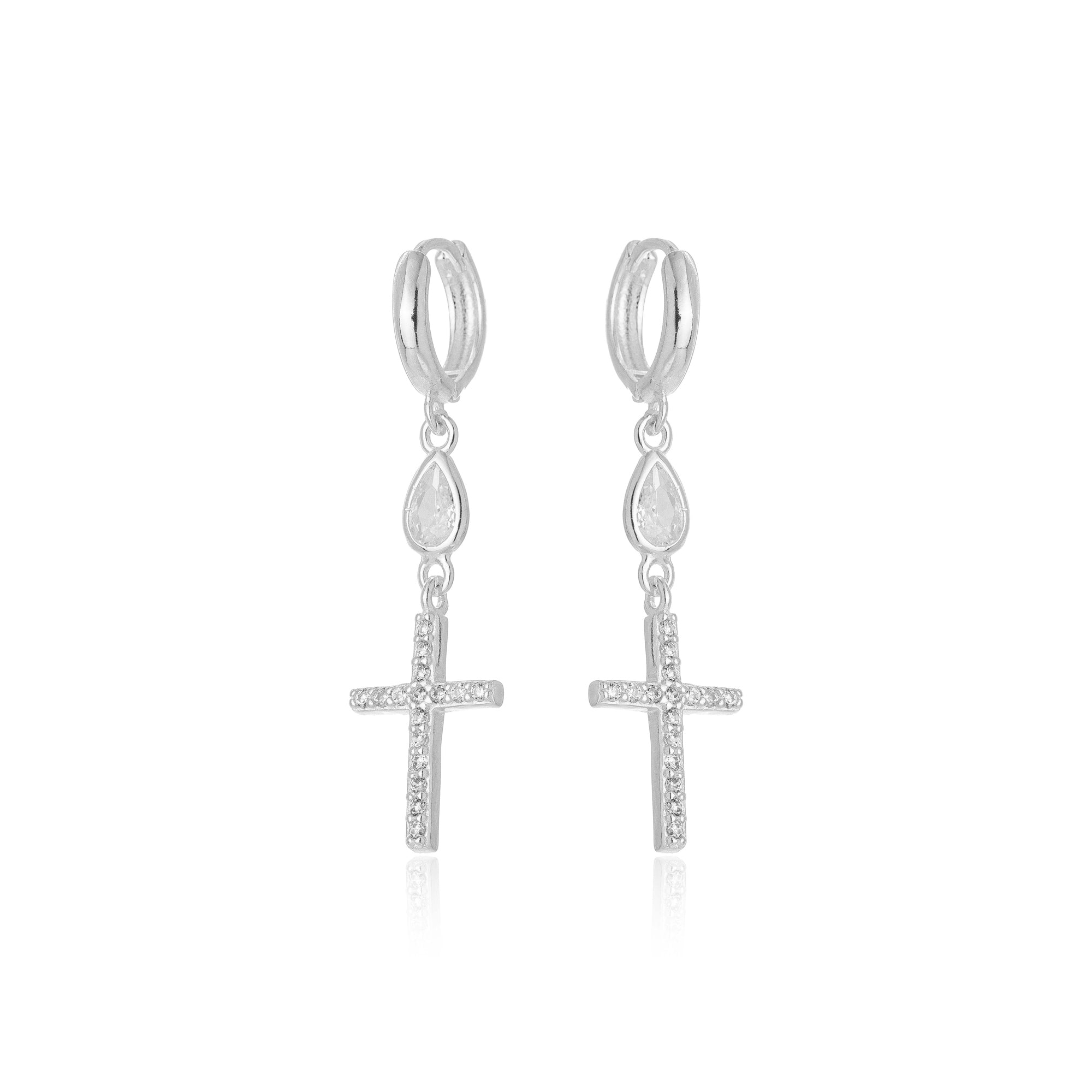 CROSS EARRING | SILVER | ETERNAL LOVE COLLECTION| BRAINSTORM JEWELRY