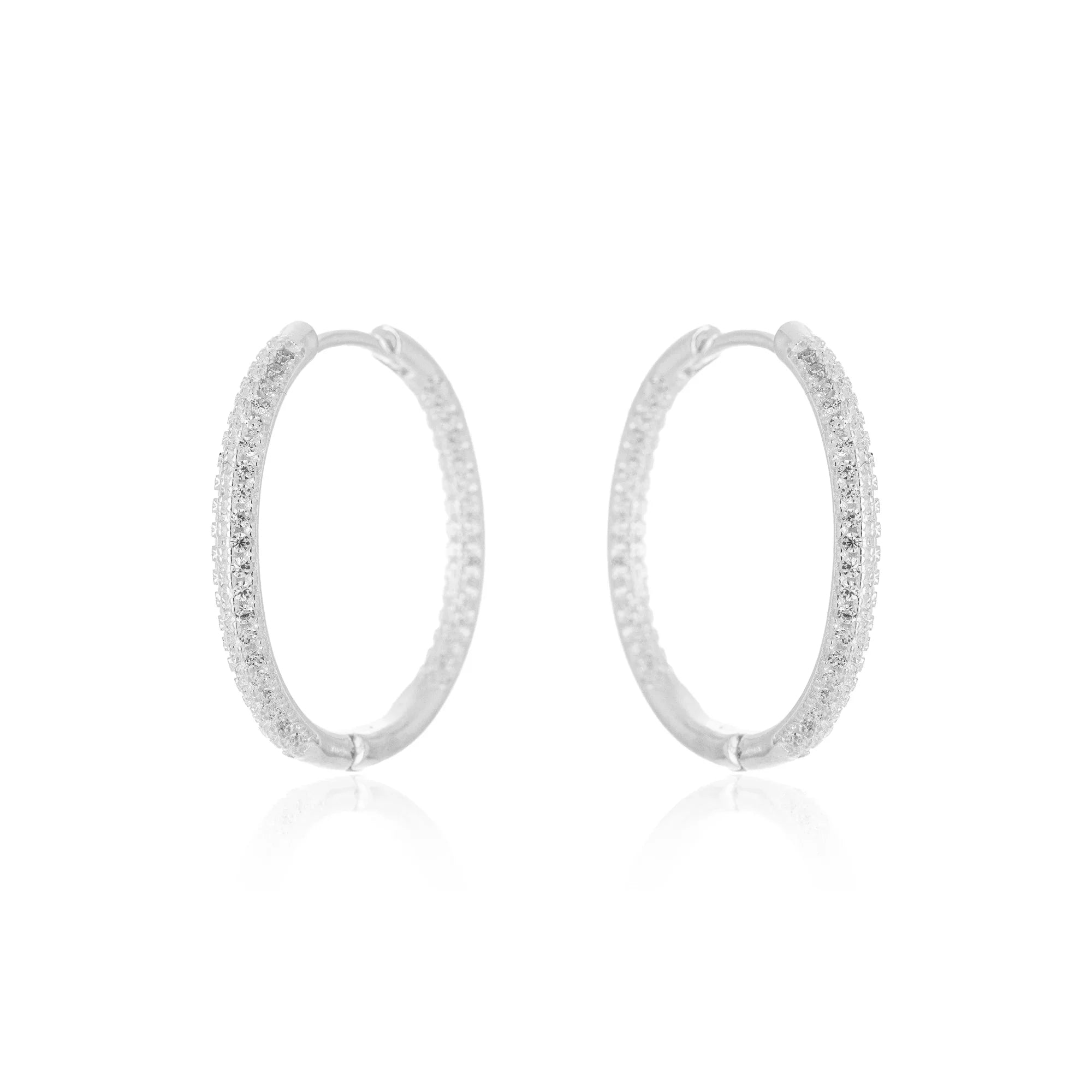 KISSES HOOP EARRING | SILVER | GLIMMER COLLECTION | BRAINSTORM JEWELRY - Brainstorm Jewelry