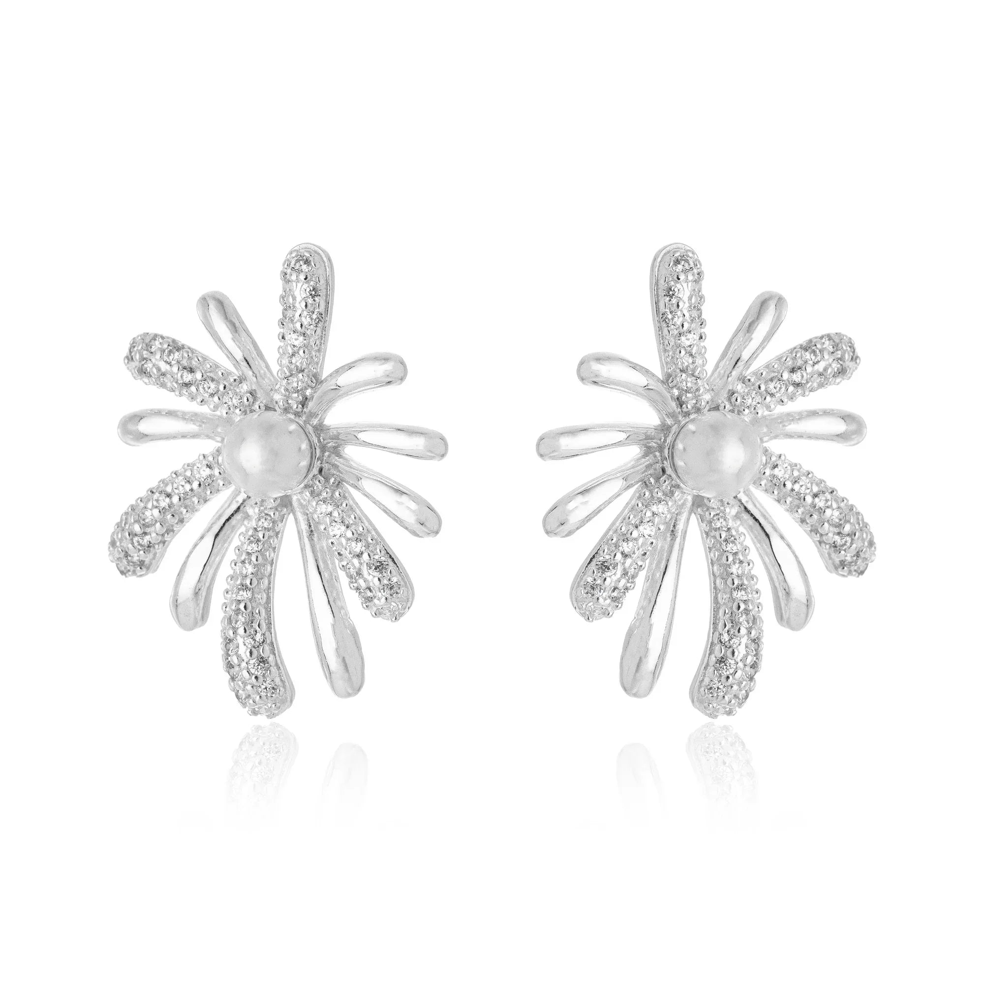 PEARL AND ZIRCONIA PASSION EARRING | SILVER | ETERNAL LOVE| BRAINSTORM JEWELRY - Brainstorm Jewelry