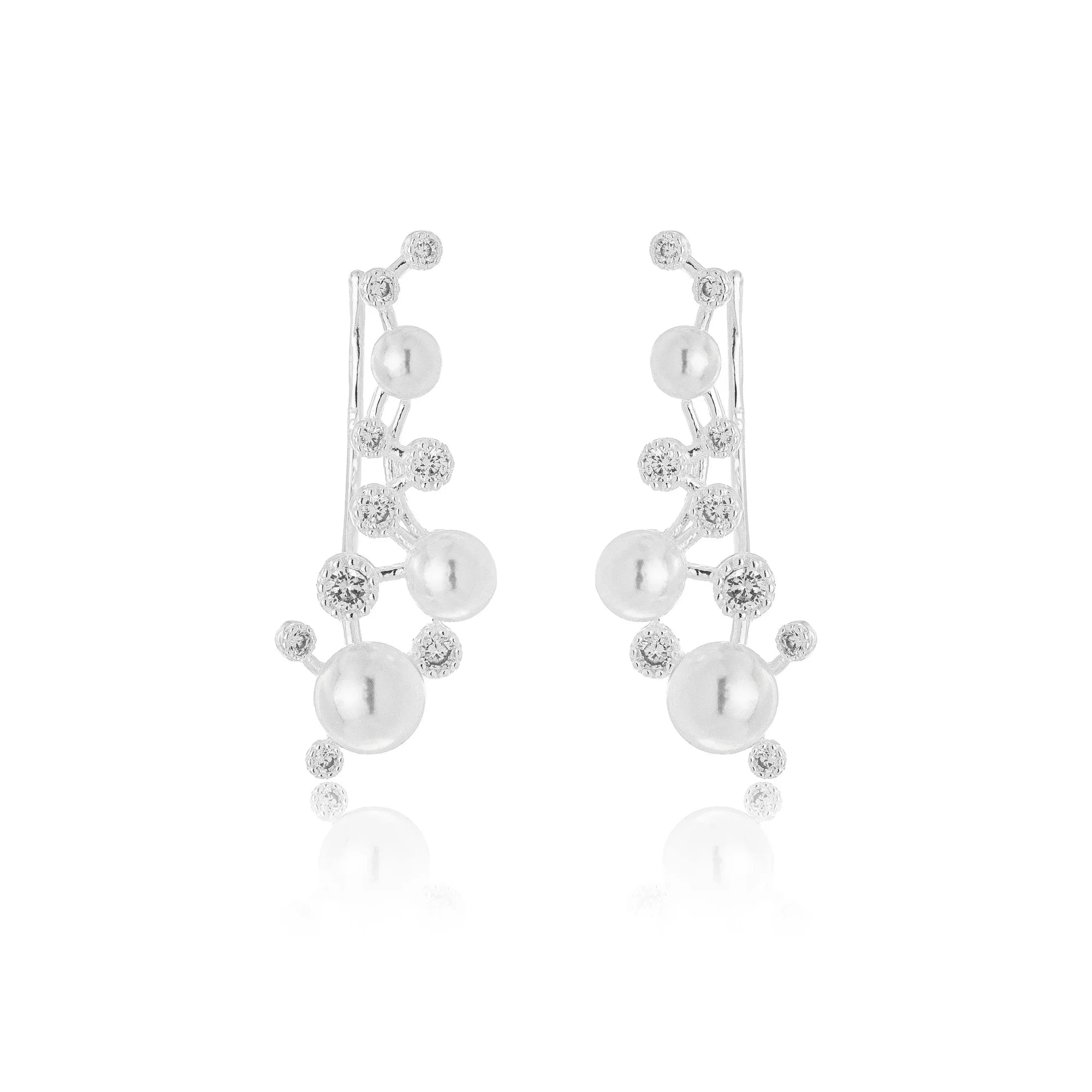 BOUQUET PEARL EARRING | SILVER | GLIMMER COLLECTION | BRAINSTORM JEWELRY - Brainstorm Jewelry