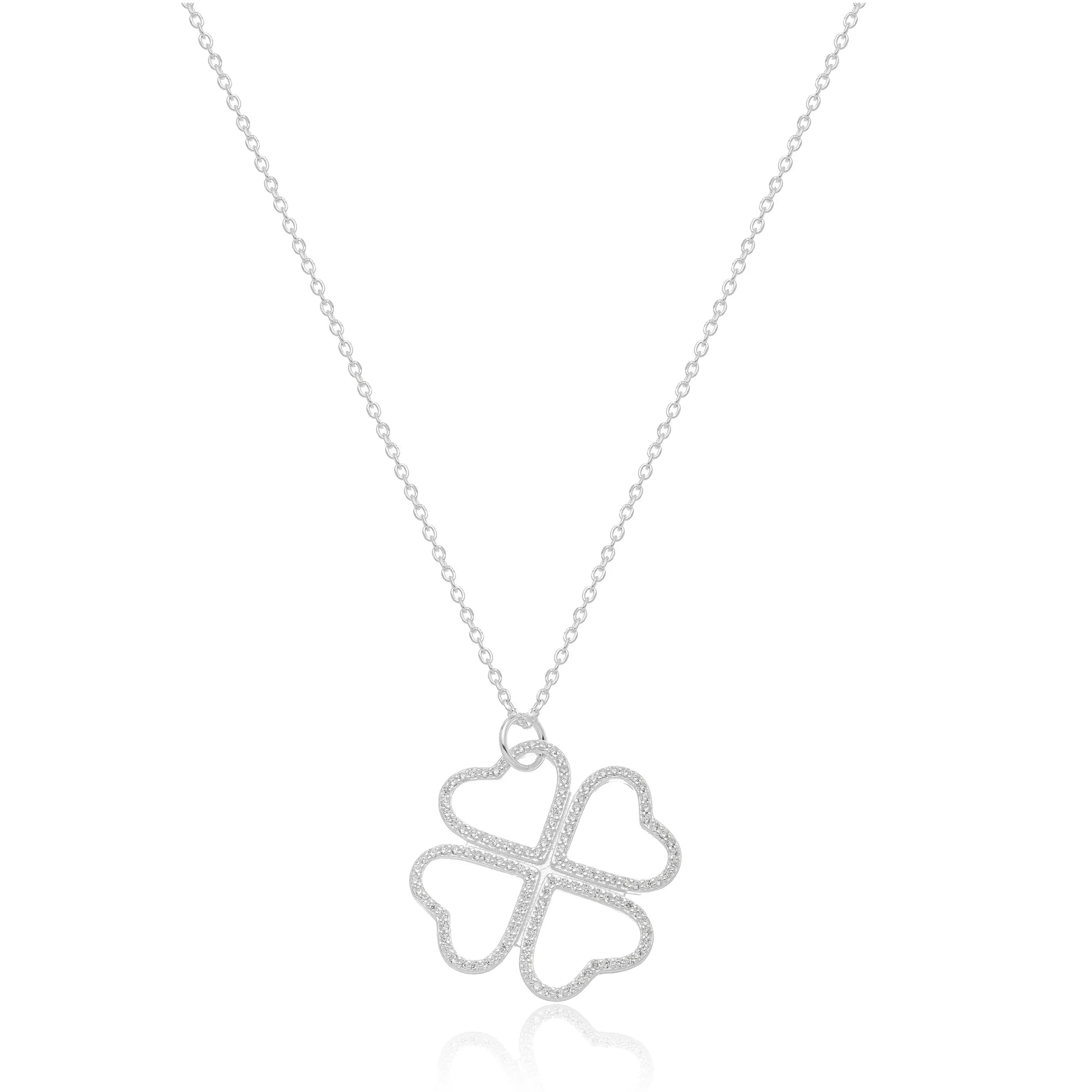 FOUR-LEAF NECKLACE | SILVER | ETERNAL LOVE| BRAINSTORM JEWELRY - Brainstorm Jewelry