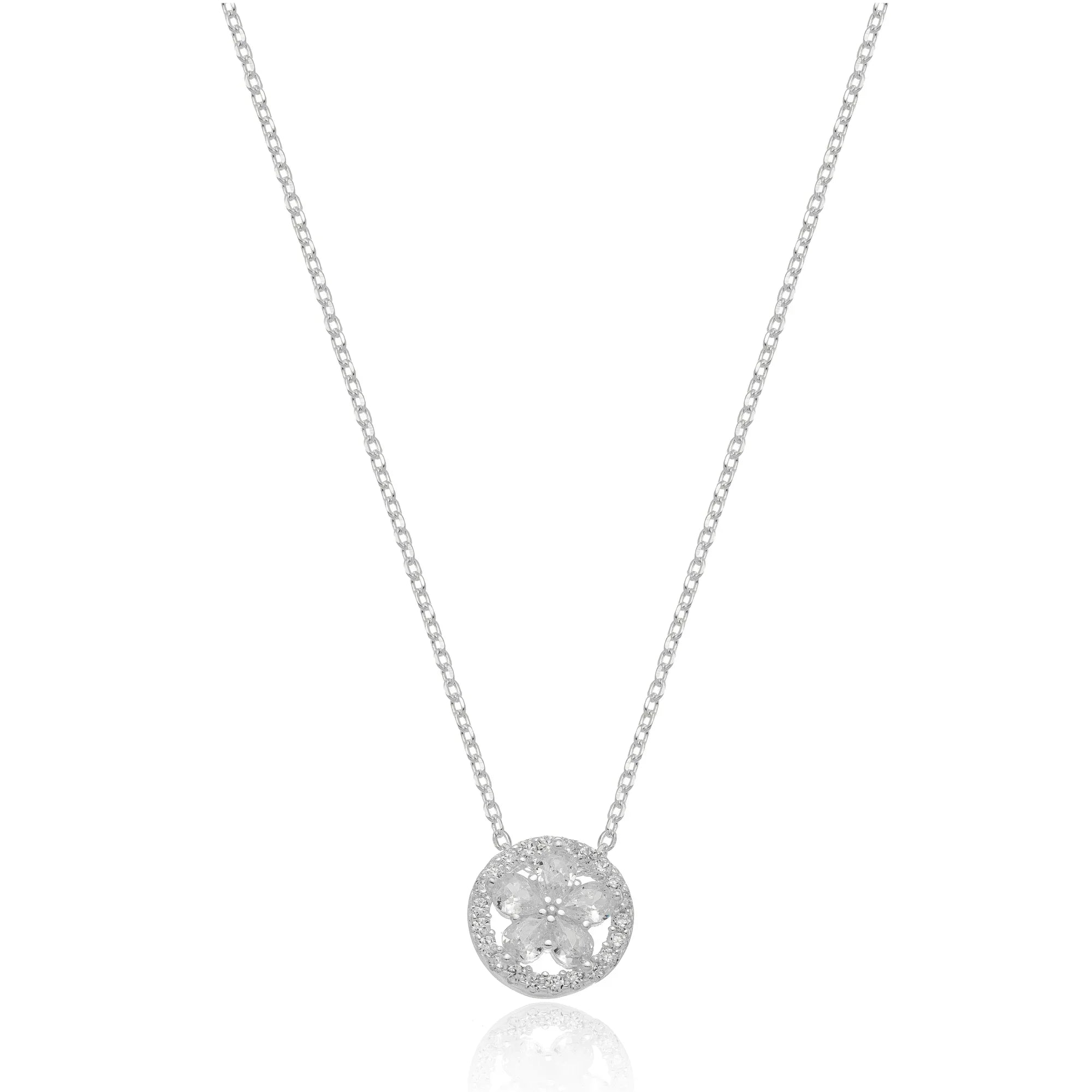 DAHLIA NECKLACE | SILVER | GLIMMER COLLECTION | BRAINSTORM JEWELRY - Brainstorm Jewelry