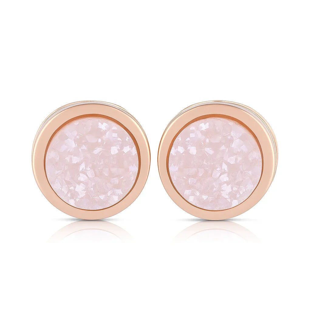 BRINCO ORBELLE DRUSE BRANCO | BANHADO A OURO | MINIMALISTA | JOIAS BRAINSTORM