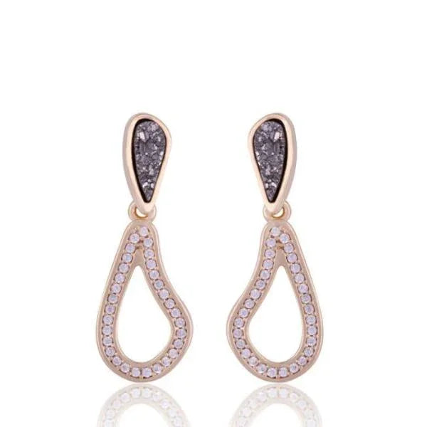 TITANIUM DRUSE SPARK EARRING | GOLD PLATED | NEW RADIANT RANGE| BRAINSTORM JEWELRY - Brainstorm Jewelry