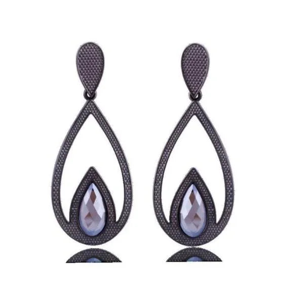 SMOKY QUARTZ FINESSE EARRING | ECLIPSE | 925 QUEEN | BRAINSTORM JEWELRY - Brainstorm Jewelry