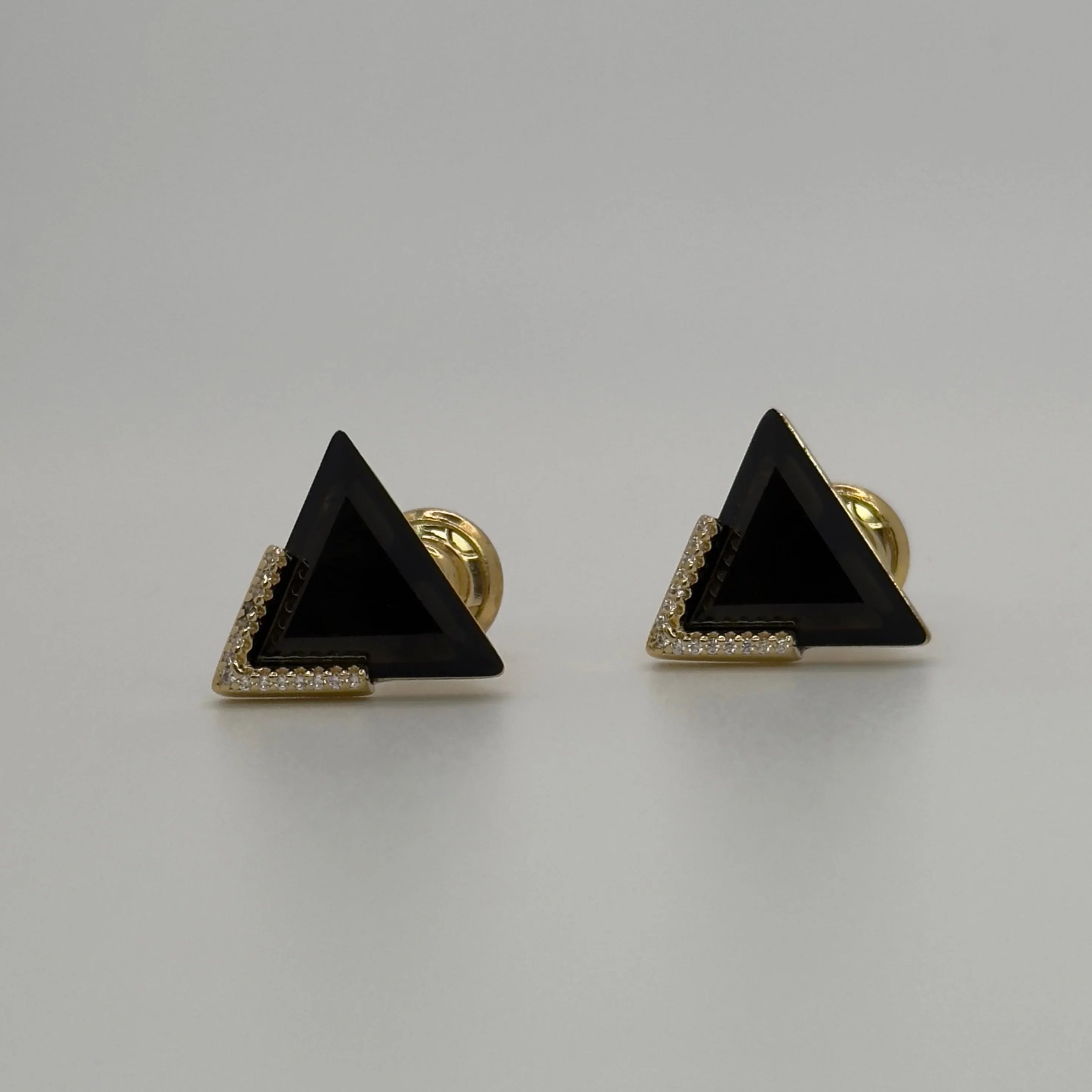 BLACK OBSIDIAN DUSK EARRING | GOLD PLATED | OPULENCE | BRAINSTORM JEWELRY - Brainstorm Jewelry