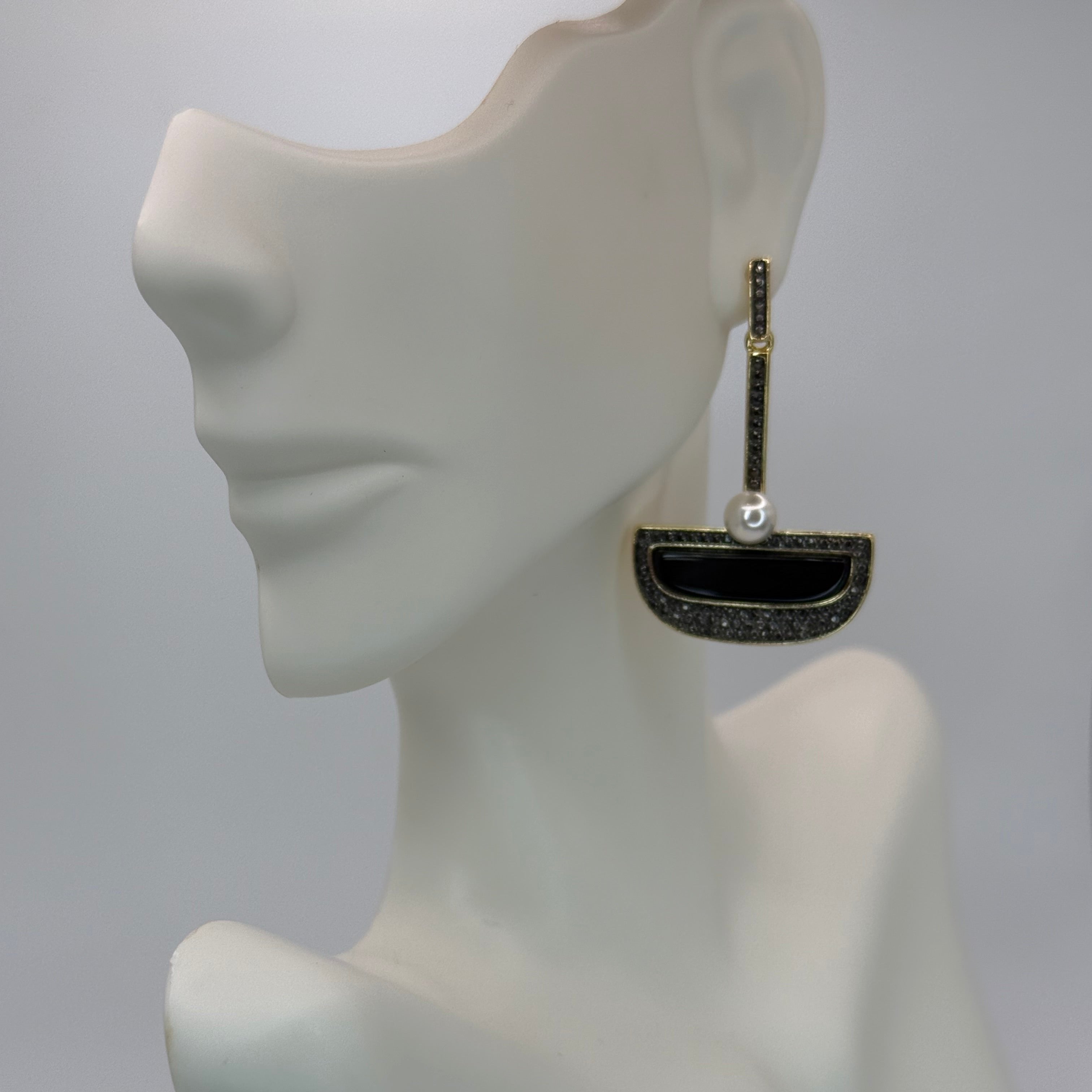 ONYX VOW EARRING | BLACK RHODIUM | OPULENCE | BRAINSTORM JEWELRY - Brainstorm Jewelry
