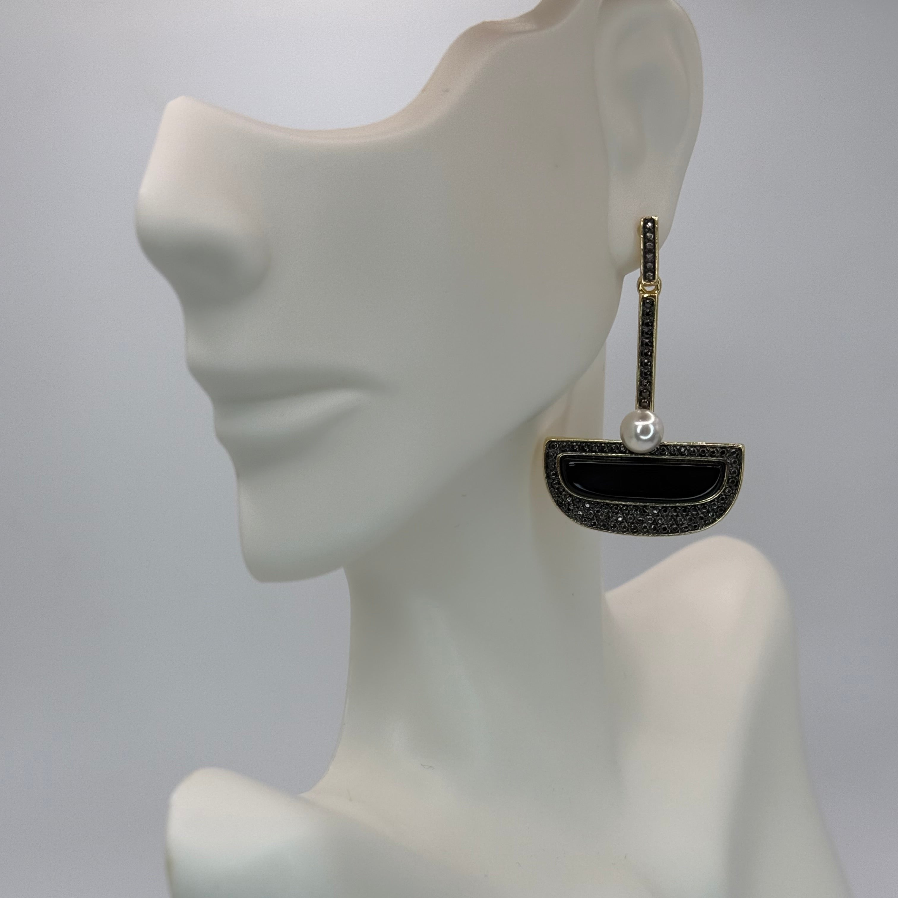 ONYX VOW EARRING | BLACK RHODIUM | OPULENCE | BRAINSTORM JEWELRY - Brainstorm Jewelry