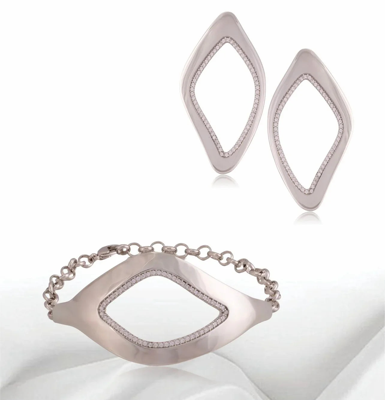 GRAND CENTRAL EARRING | WHITE RHODIUM | NYFW | BRAINSTORM JEWELRY - Brainstorm Jewelry