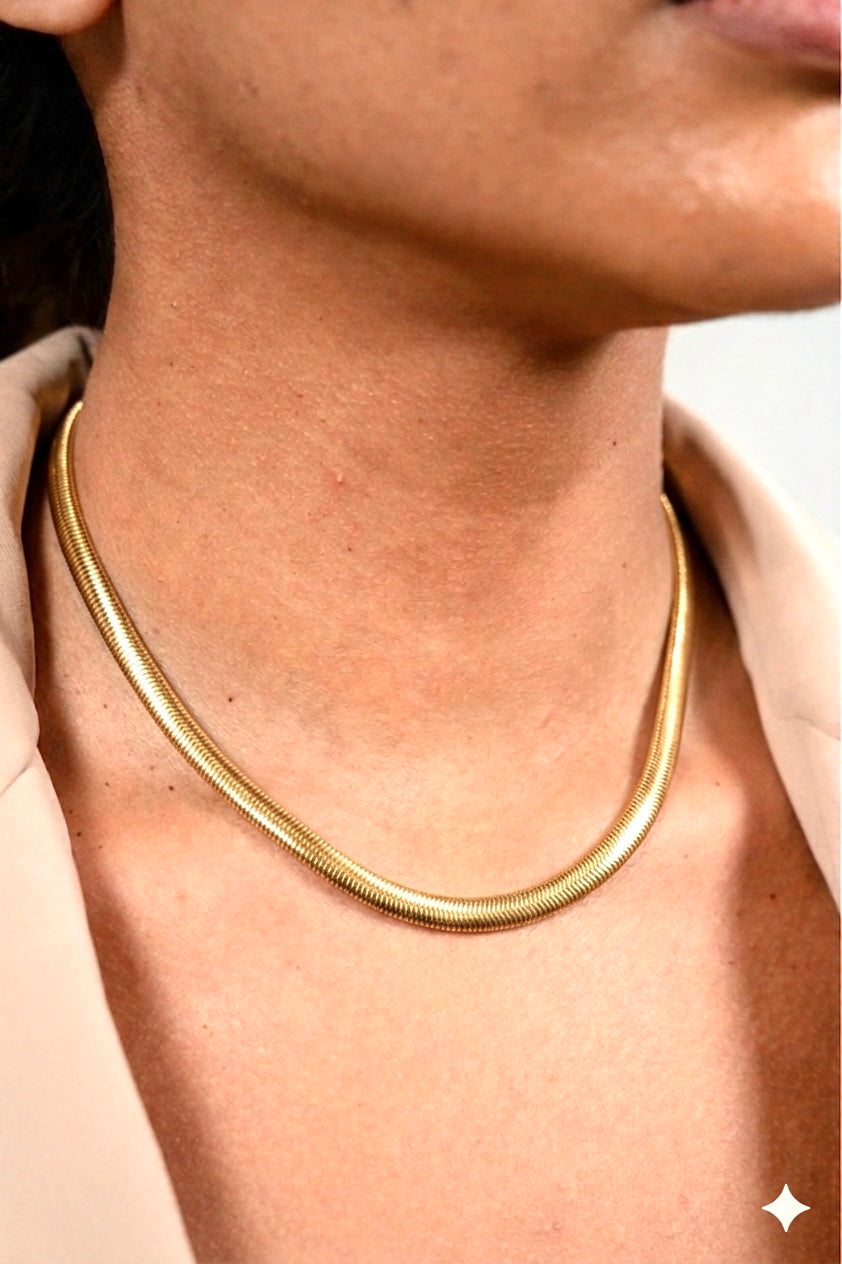 18K GOLD PLATED SNAKE NECKLACE | OPULENCE | BRAINSTORM JEWELRY