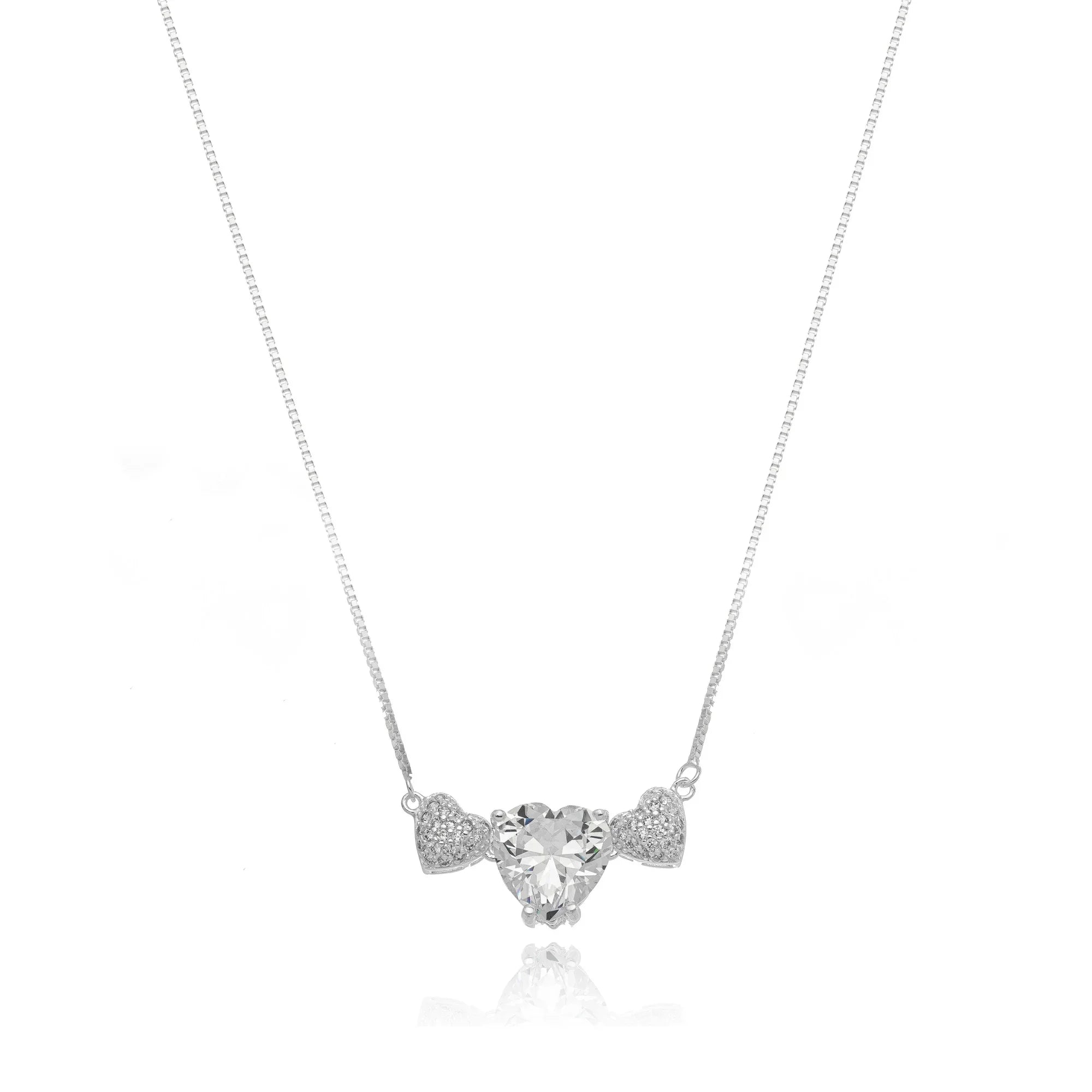 TRIPLE SHINE NECKLACE | SILVER | GLIMMER COLLECTION | BRAINSTORM JEWELRY - Brainstorm Jewelry