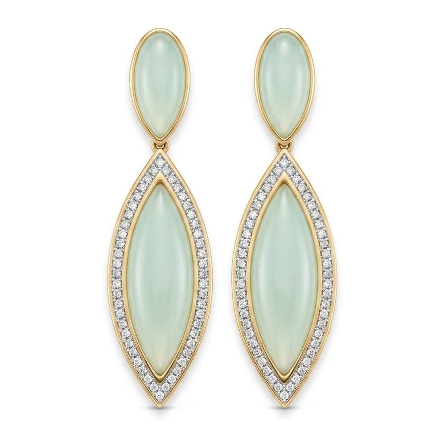BLUE QUARTZ PERFECT EARRING | GOLD PLATED | OPULENCE | BRAINSTORM JEWELRY