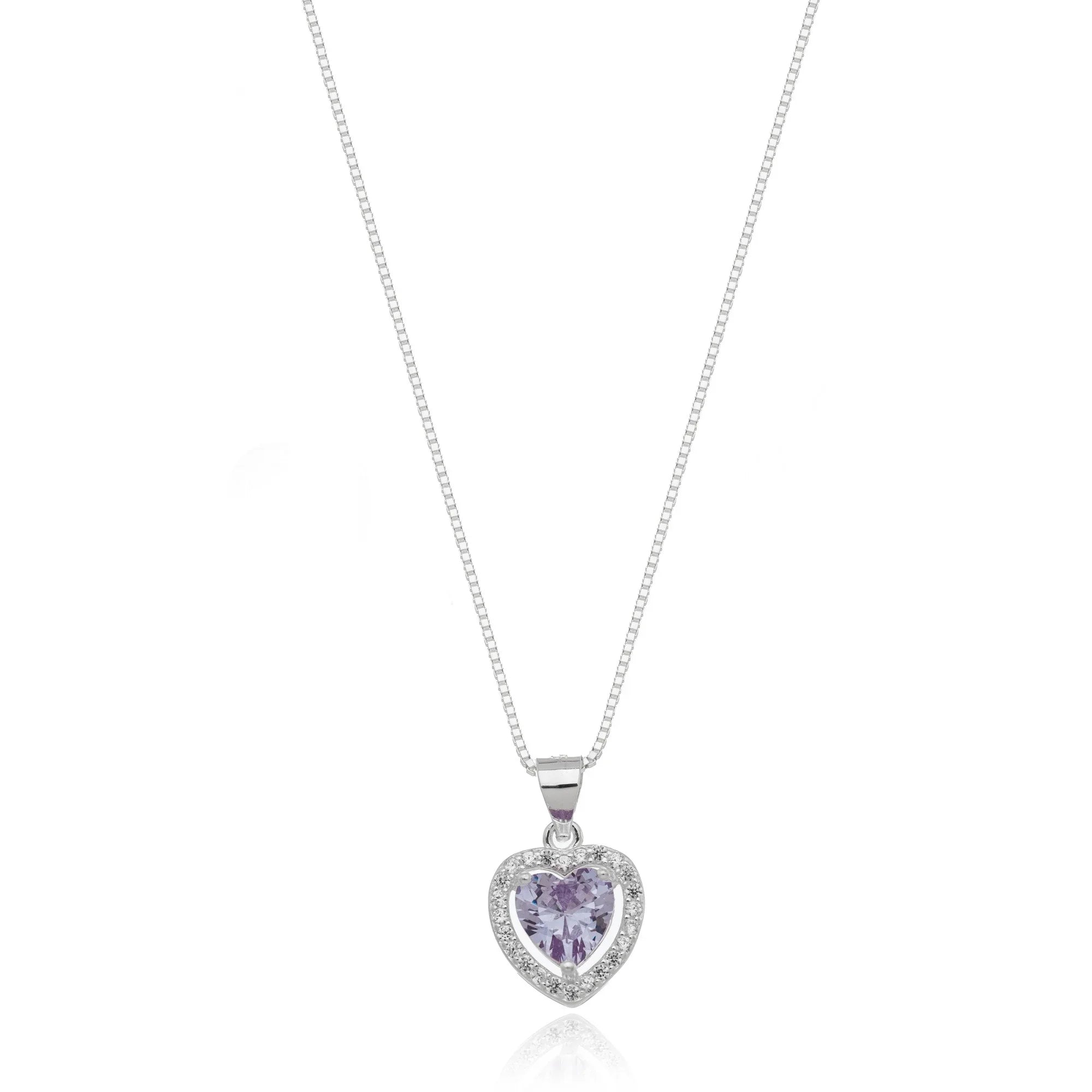 PURPLE HEART NECKLACE | SILVER | ETERNAL LOVE| BRAINSTORM JEWELRY - Brainstorm Jewelry