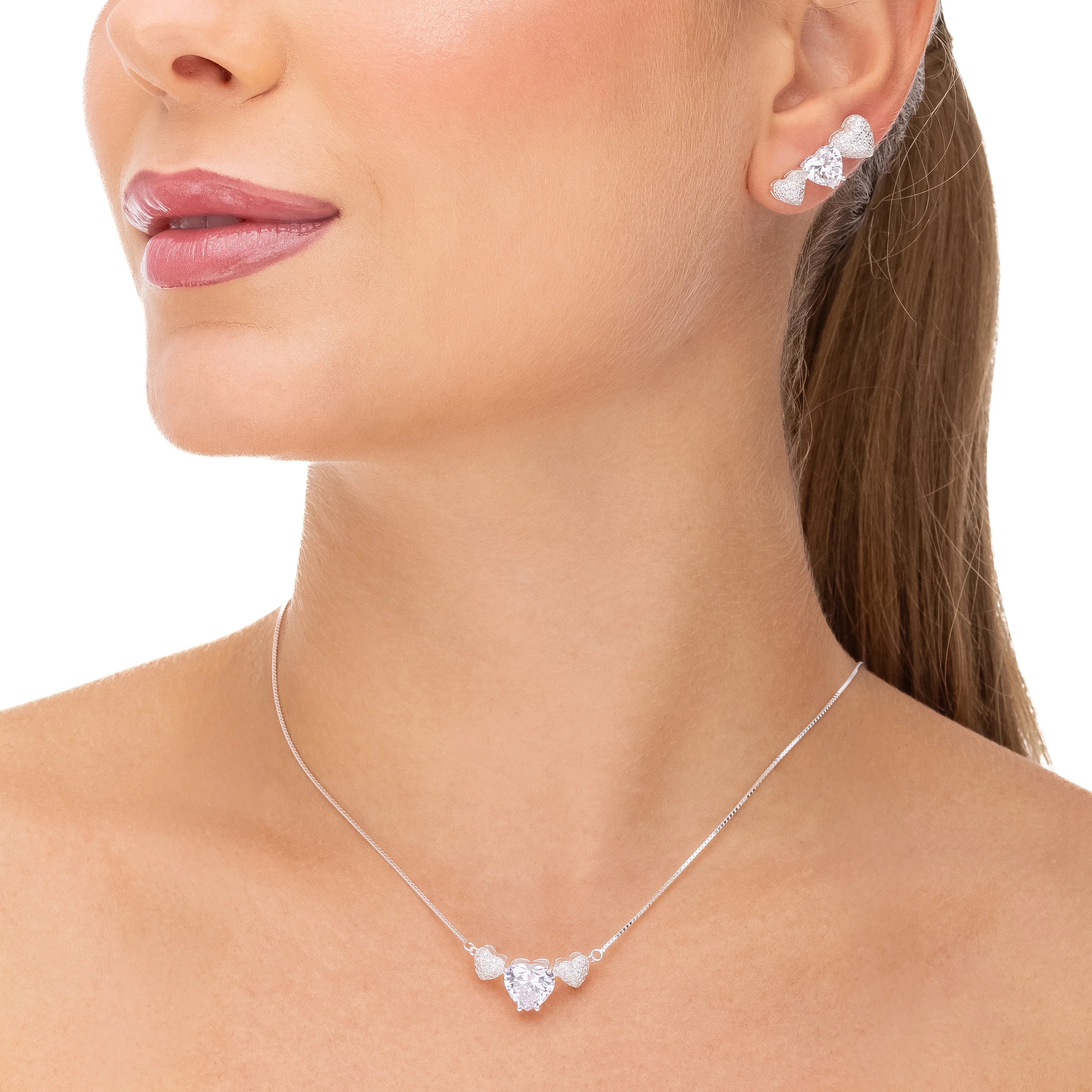 TRIPLE SHINE NECKLACE | SILVER | GLIMMER COLLECTION | BRAINSTORM JEWELRY - Brainstorm Jewelry