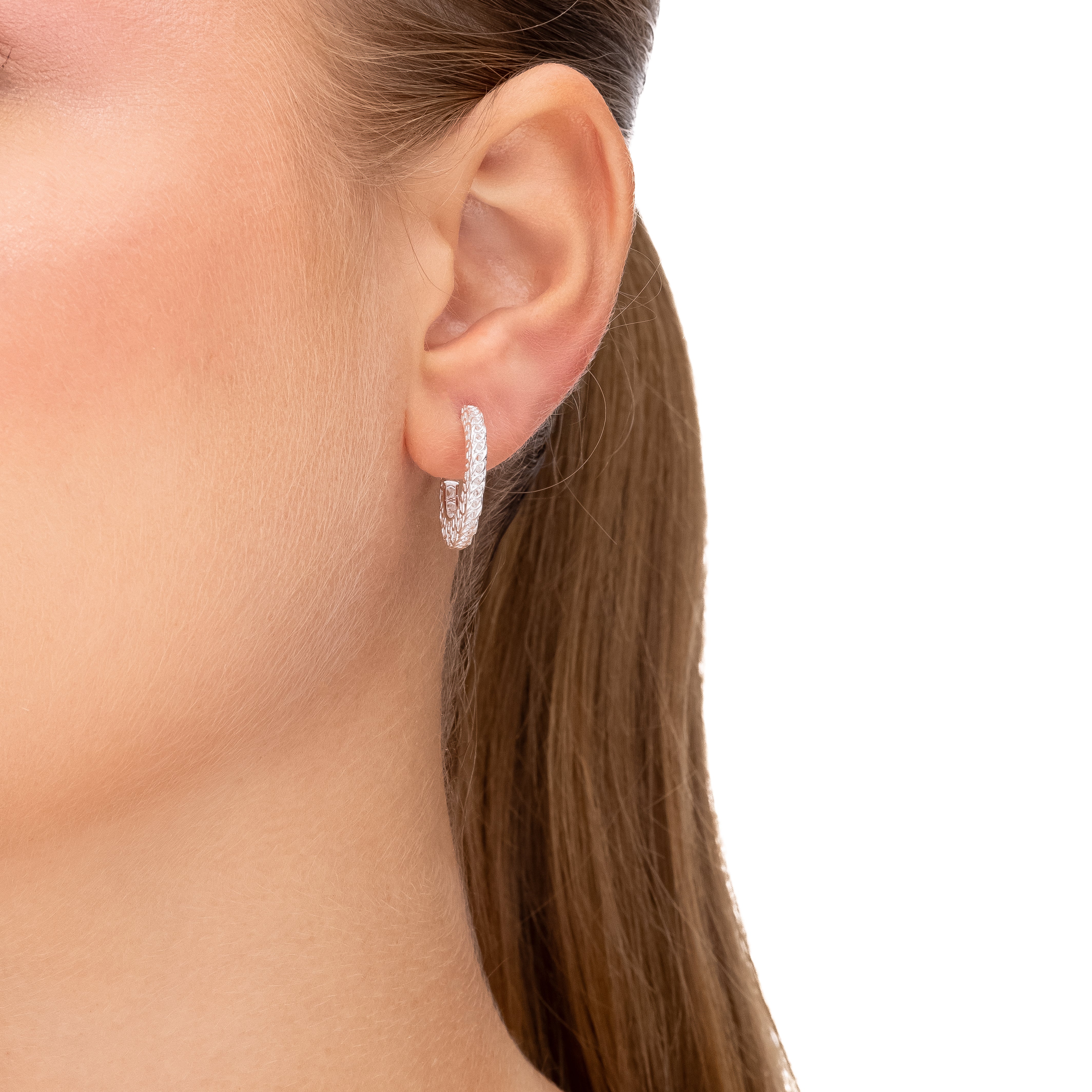 JUSTINE HOOP EARRING | SILVER | ETERNAL LOVE| BRAINSTORM JEWELRY
