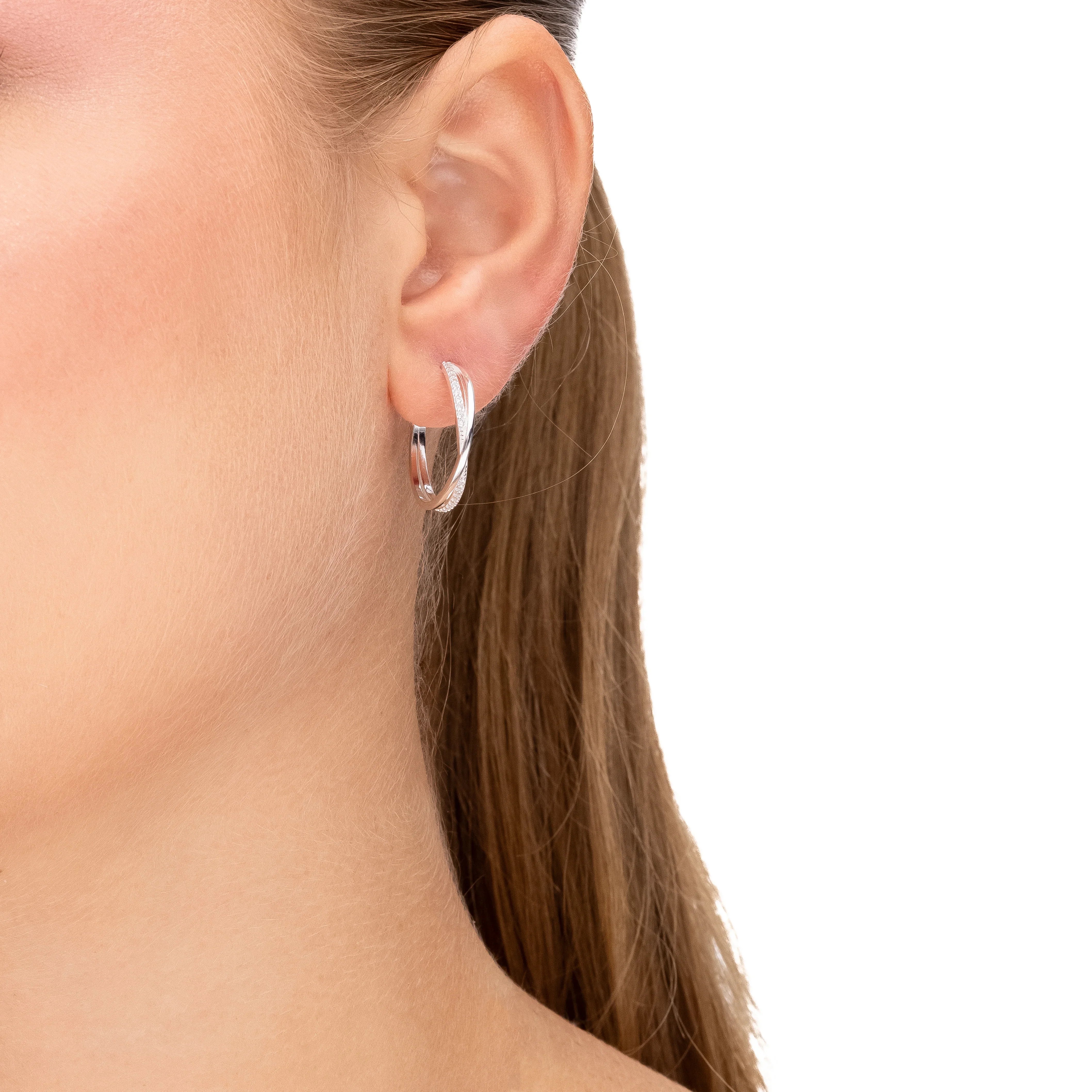 PASSIONATE HOOP EARRING | SILVER | GLIMMER COLLECTION | BRAINSTORM JEWELRY - Brainstorm Jewelry
