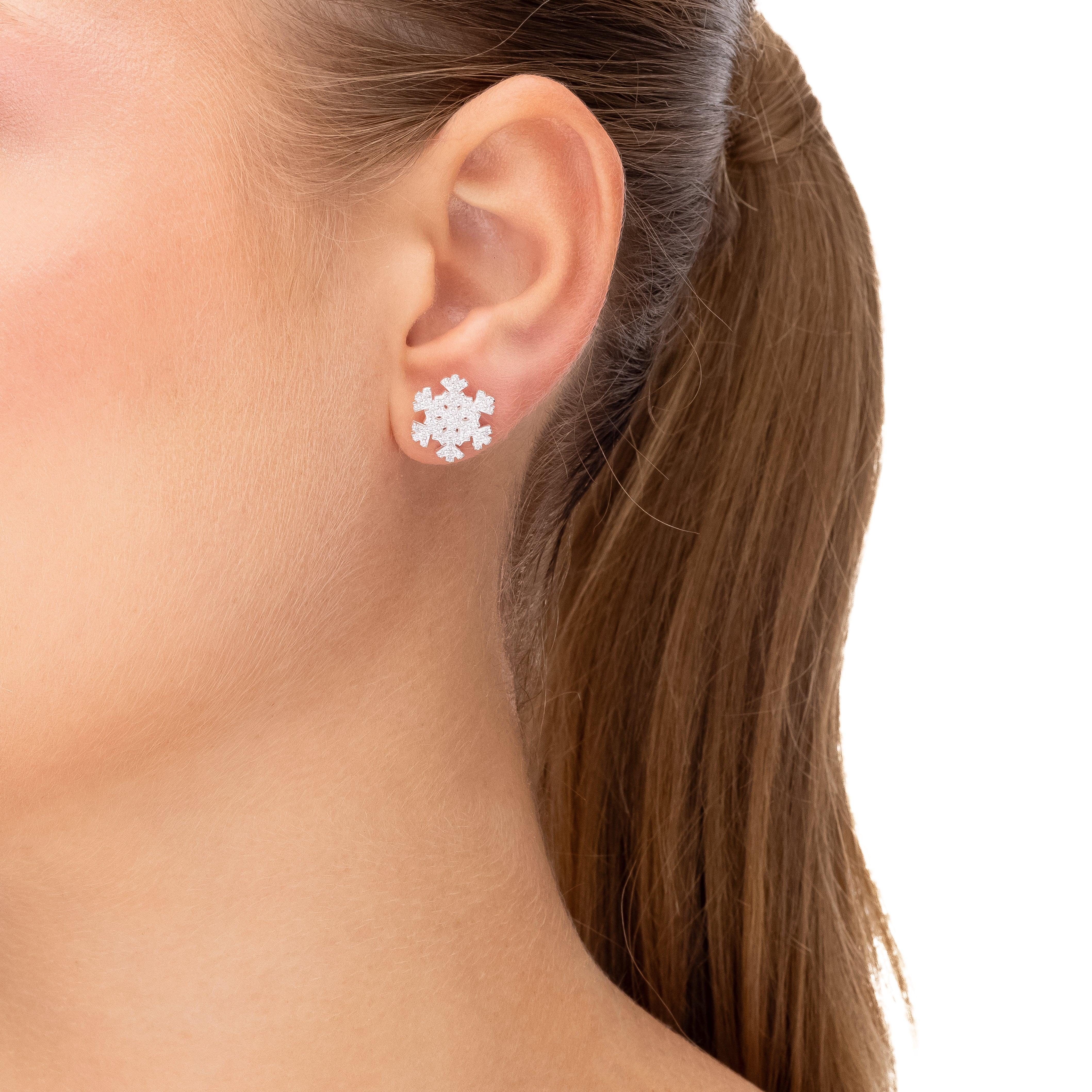 SNOW FLAKE EARRING | SILVER | ETERNAL LOVE| BRAINSTORM JEWELRY - Brainstorm Jewelry