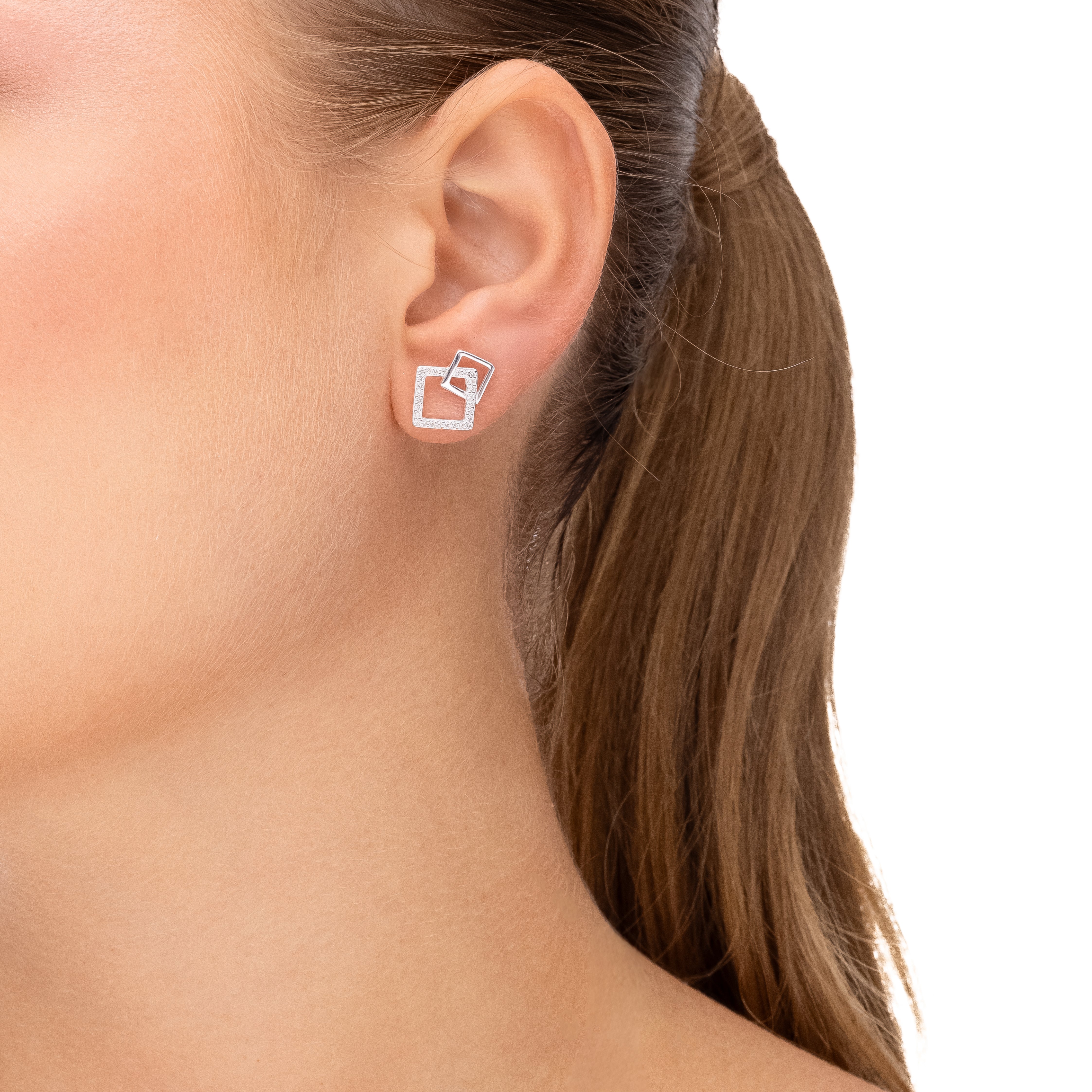 SQUARY EARRING | SILVER | ETERNAL LOVE| BRAINSTORM JEWELRY