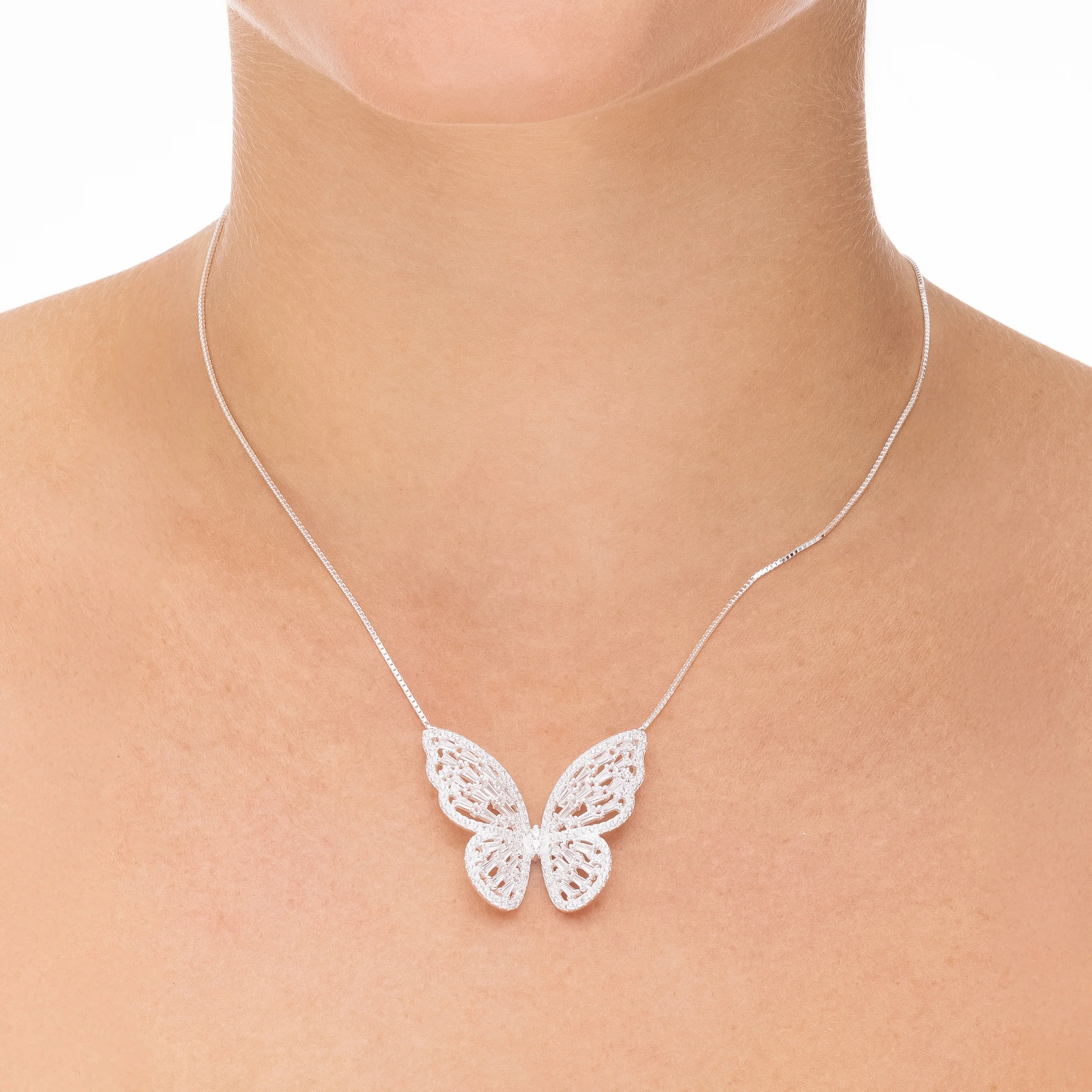 MONARCH NECKLACE | SILVER | GLIMMER COLLECTION | BRAINSTORM JEWELRY - Brainstorm Jewelry